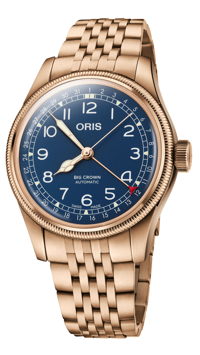 Oris Big Crown Pointer Date Bronze Automatic Blue Dial 40mm