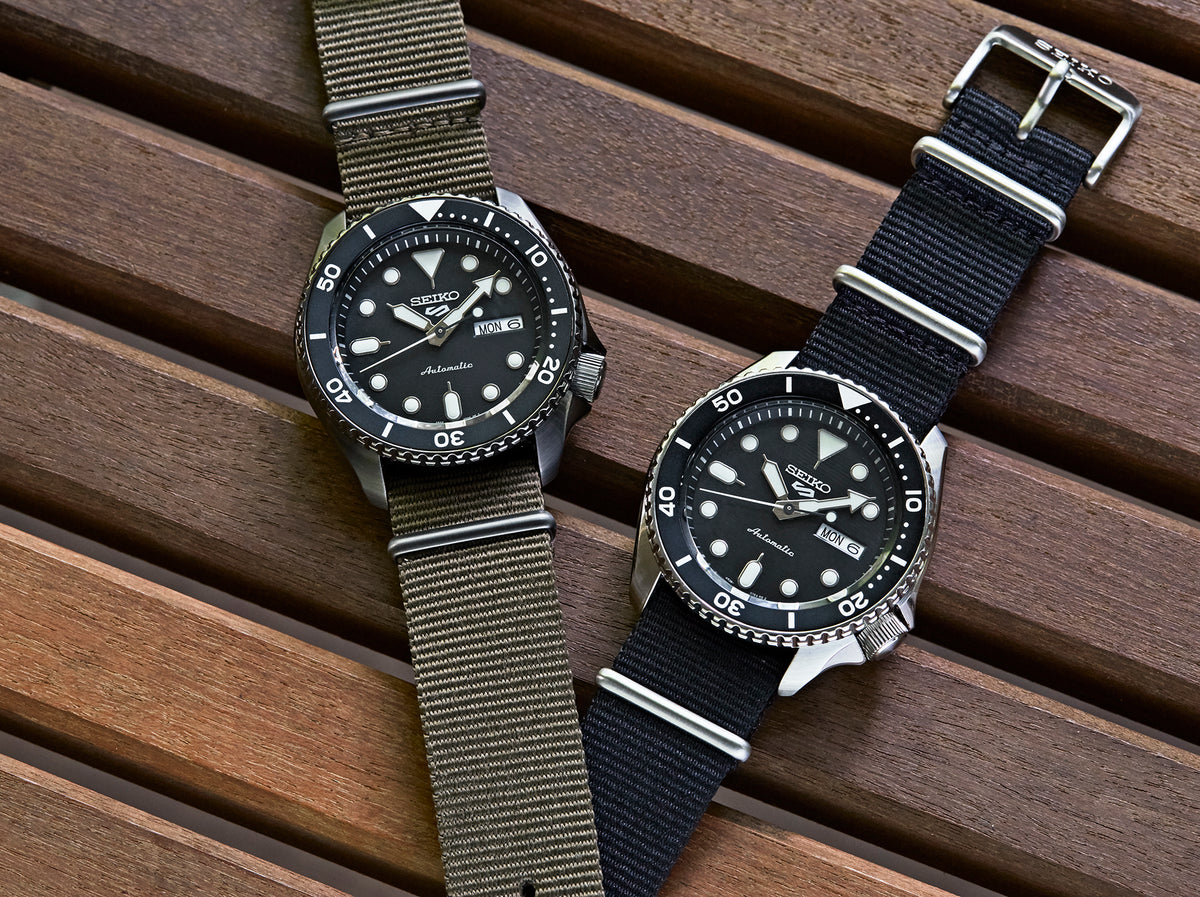Seiko 5 Sports SRPD65 Automatic Black Dial 42.5mm Black Case