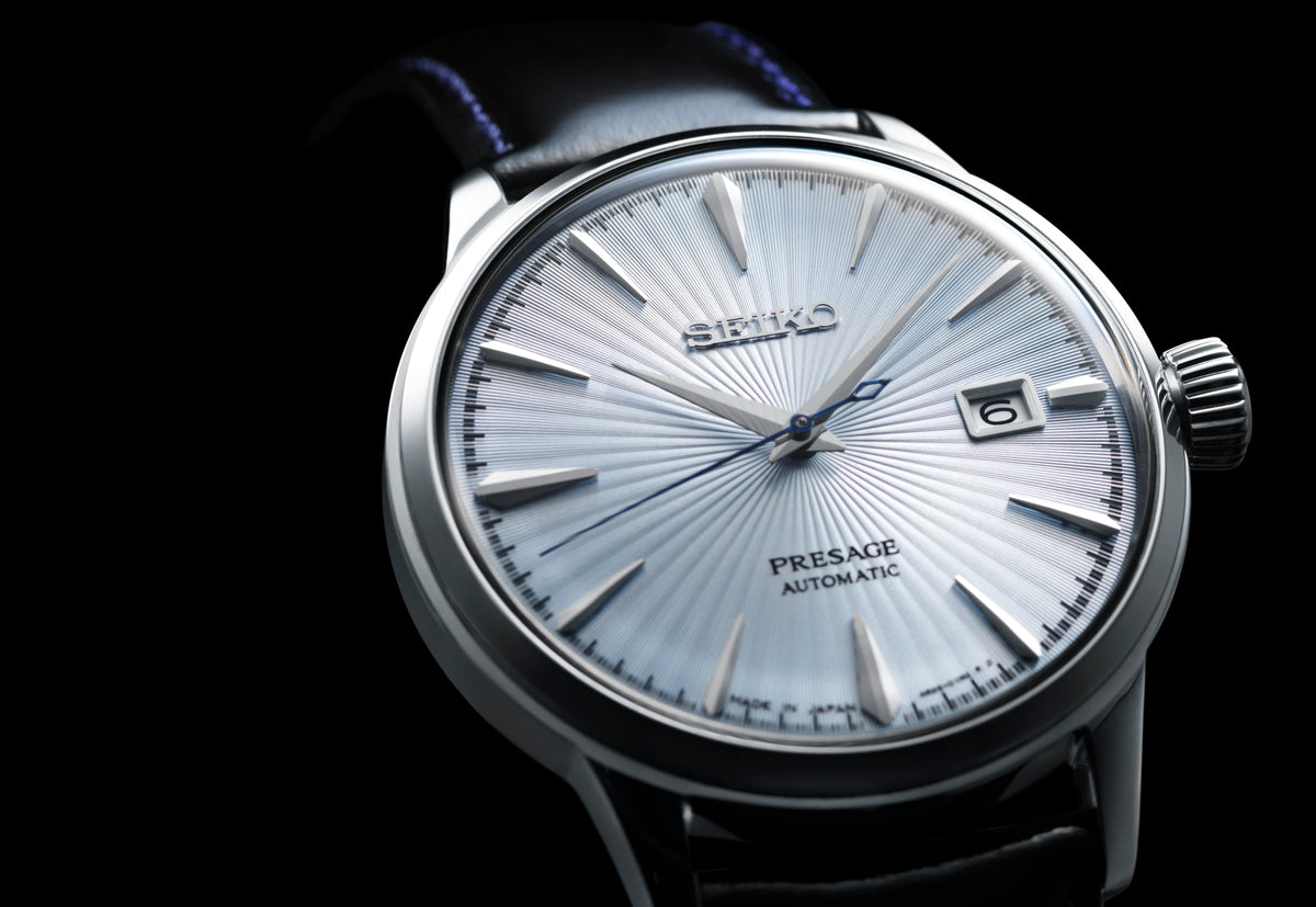 Seiko Presage SRPB43 SRPE19 Automatic Icey Blue Dial 40mm Hemsleys Jewellers