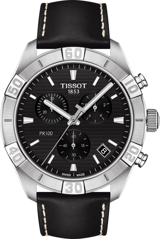 Tissot PR 100 Sport Quartz Chronograph Black Dial 44mm