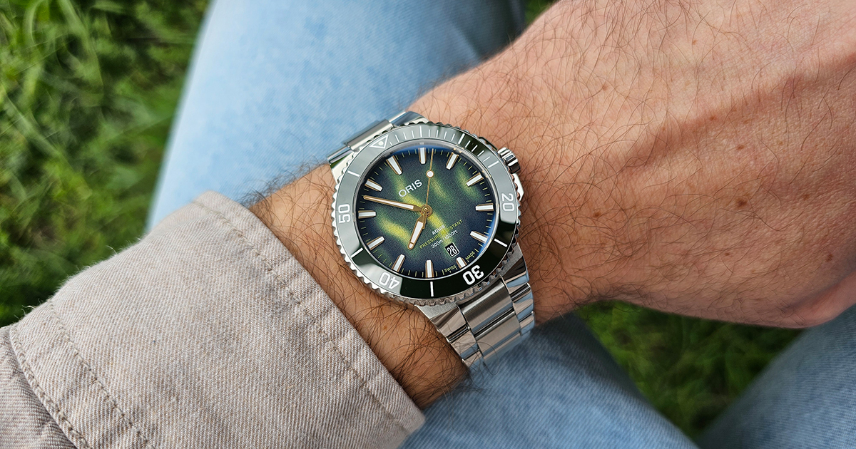 Oris Aquis Date Kelp Forest Limited Edition REF#73377874187-Set