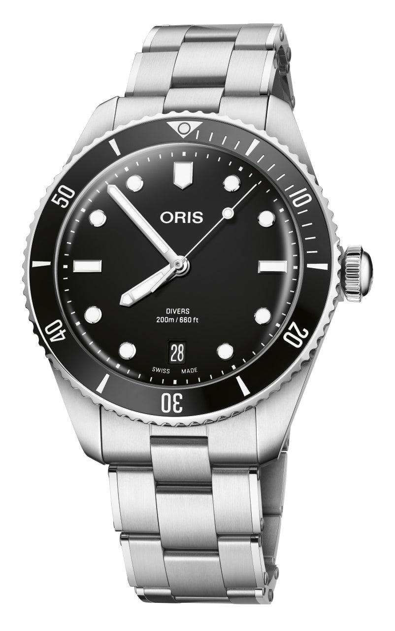 Oris Divers Date Automatic REF#73377954054-Set (Black Dial / 39mm)