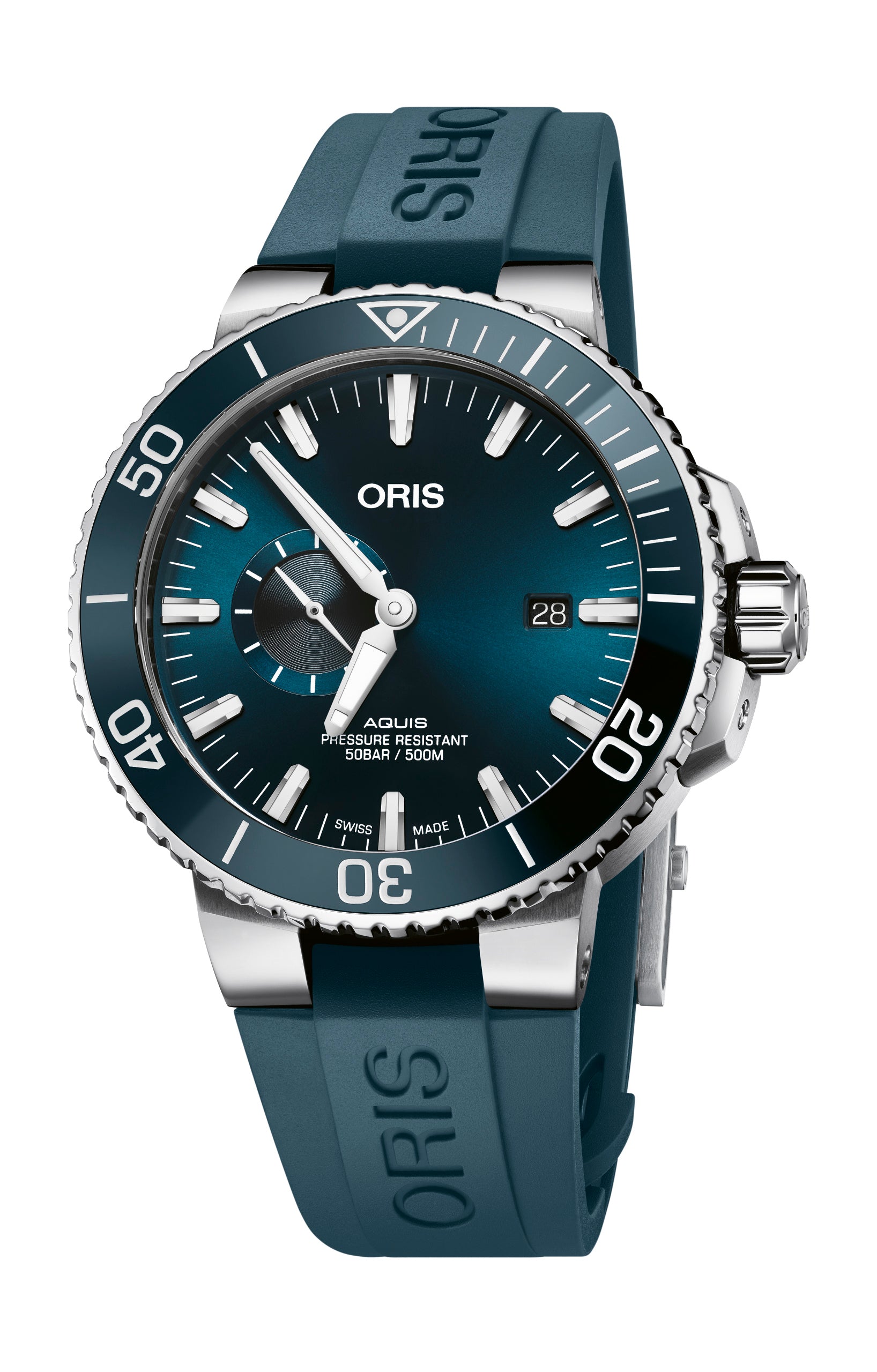 Oris Aquis Small Second Date Automatic REF#743 7733 4155 (Blue Dial / 45.5mm)