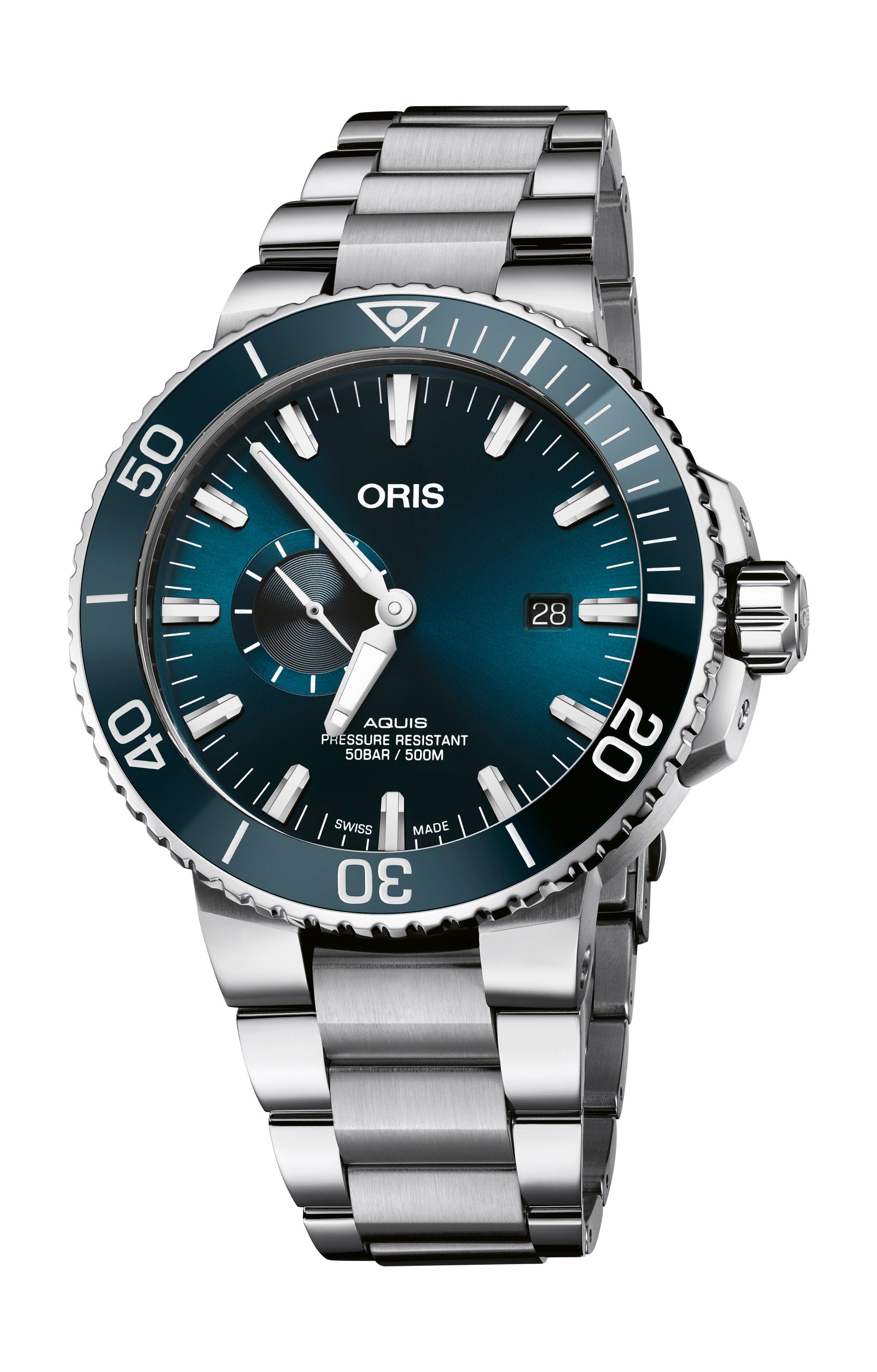 Oris Aquis Small Second Date Automatic REF#743 7733 4155 (Blue Dial / 45.5mm)