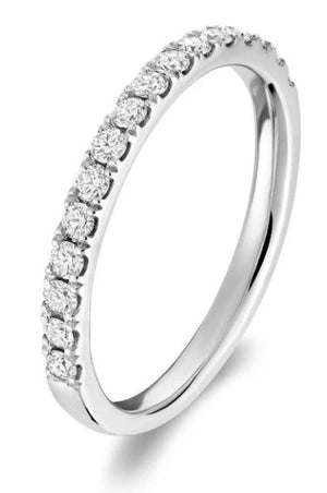 Hemsleys Collection 14K Diamond Half Eternity Band U-Shape Setting