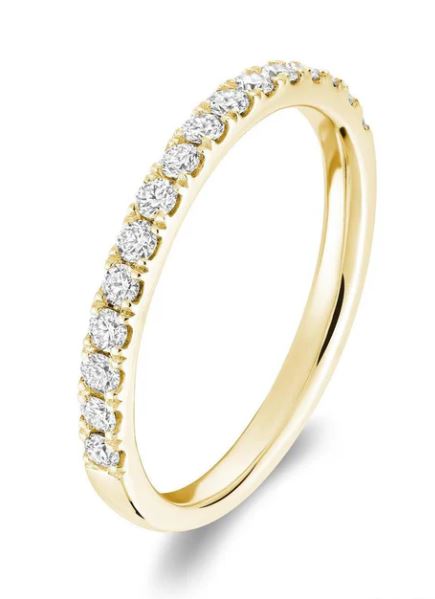 Hemsleys Collection 14K Diamond Half Eternity Band U-Shape Setting
