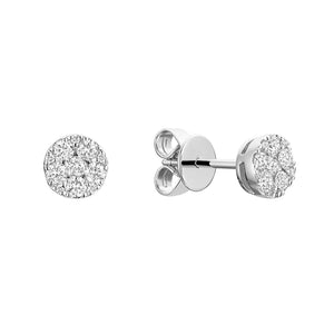 Hemsleys Collection 14K Round Diamond Illusion Set Stud Earrings