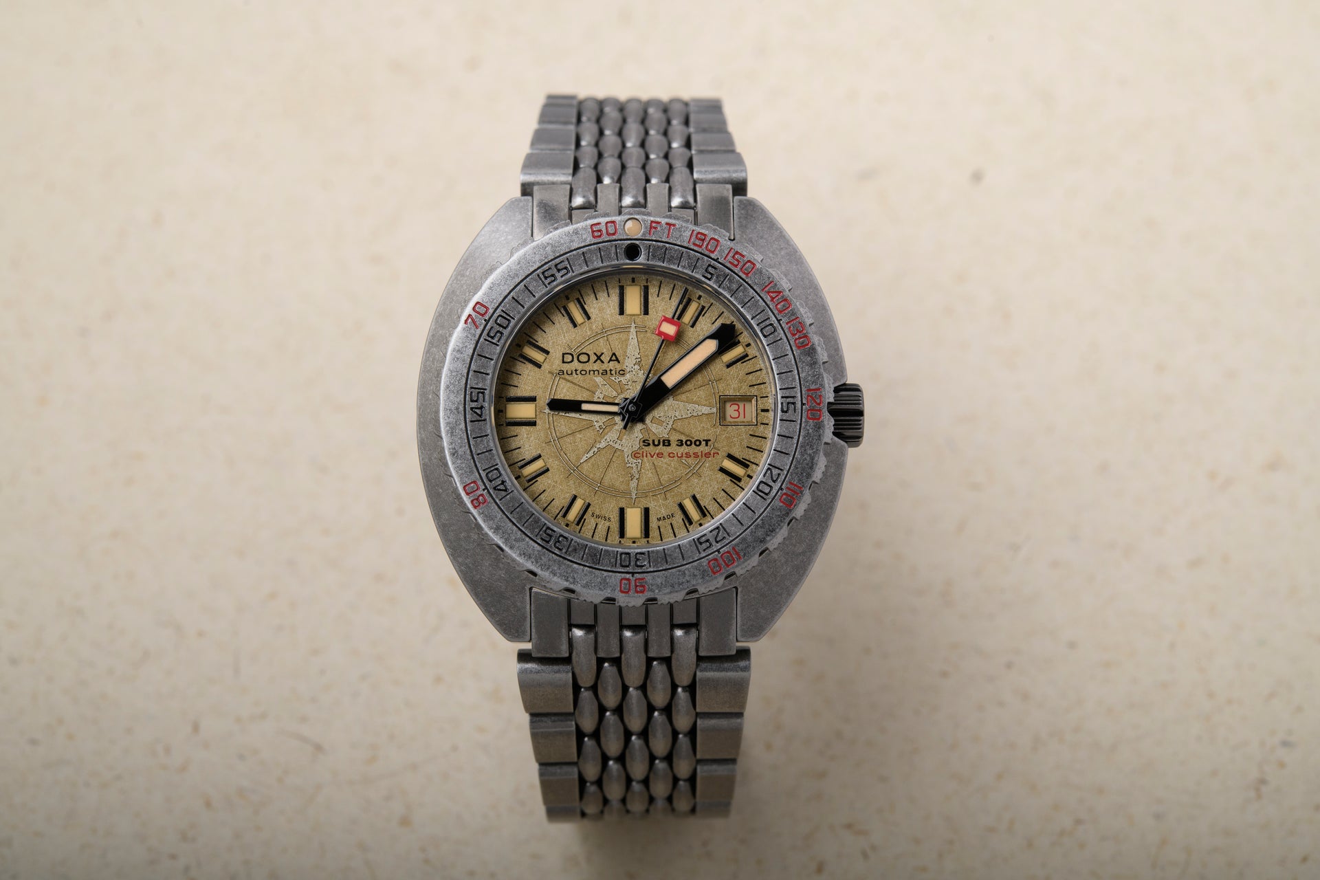 Doxa SUB 300T Clive Cussler Automatic (Beige Dial / 42.5mm)