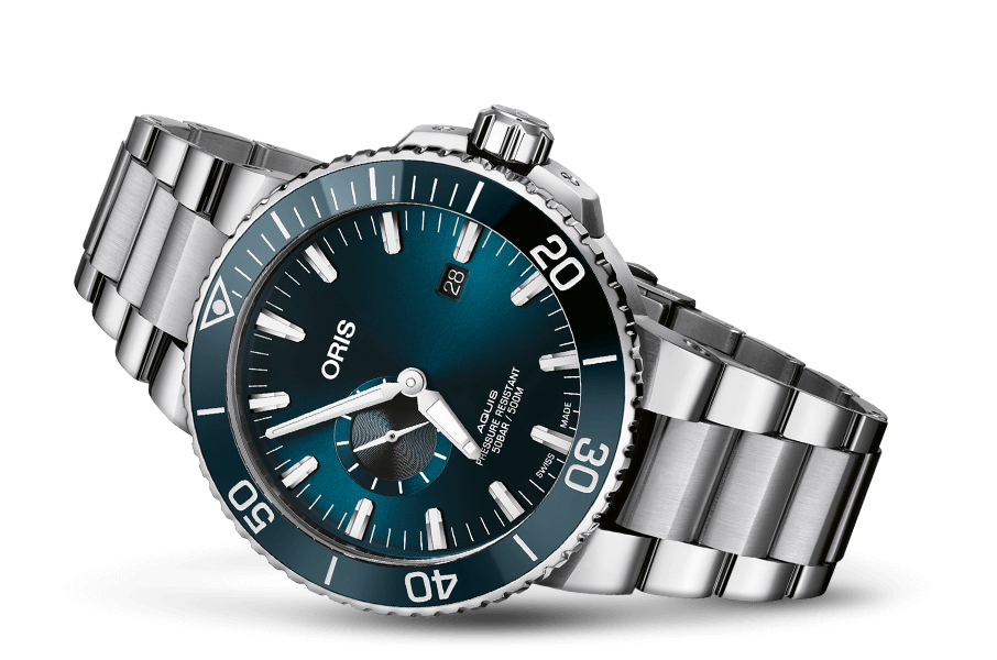 Oris Aquis Small Second Date Automatic REF#743 7733 4155 (Blue Dial / 45.5mm)