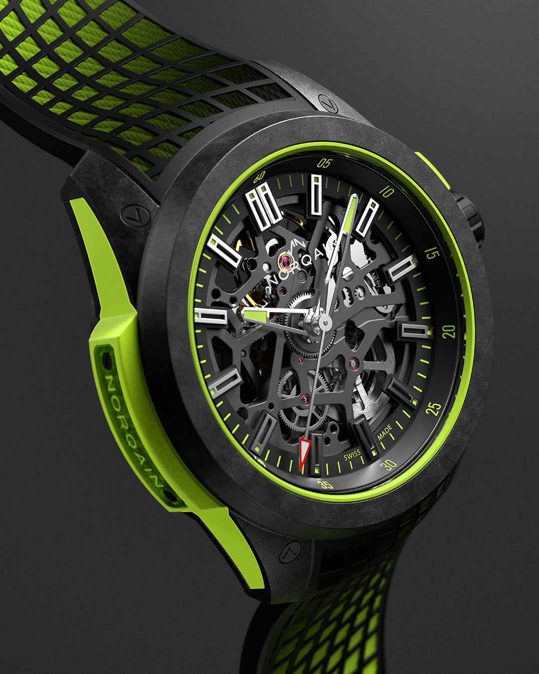 Norqain Independence Wild One Skeleton Stan The Man Limited Edition Auto (Green Skeleton Dial / 42mm)