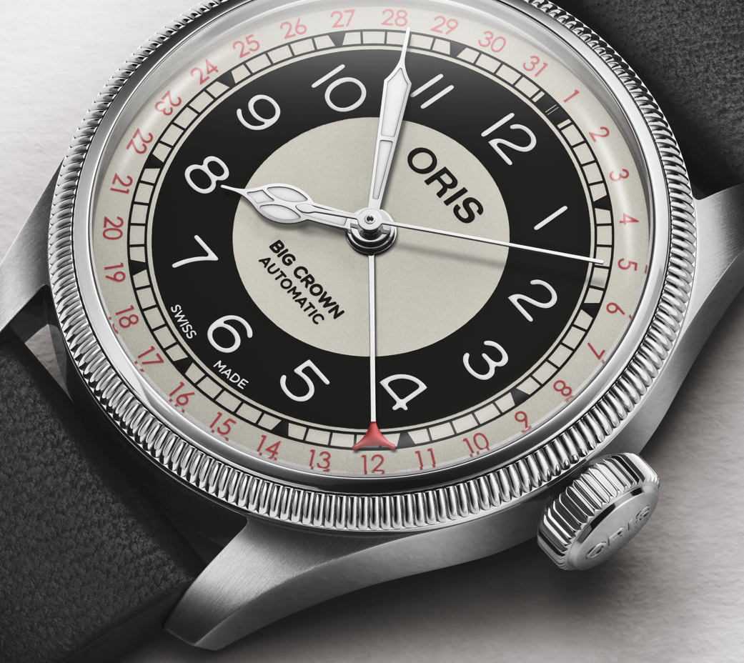 Oris Big Crown Pointer Date Bullseye Automatic REF#75477794061-0751925 (Black & White Dial / 38.5mm)