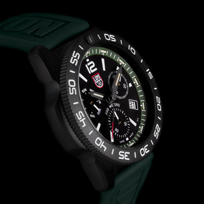 Pacific Diver Chronograph, 44MM - Black/Green Dial