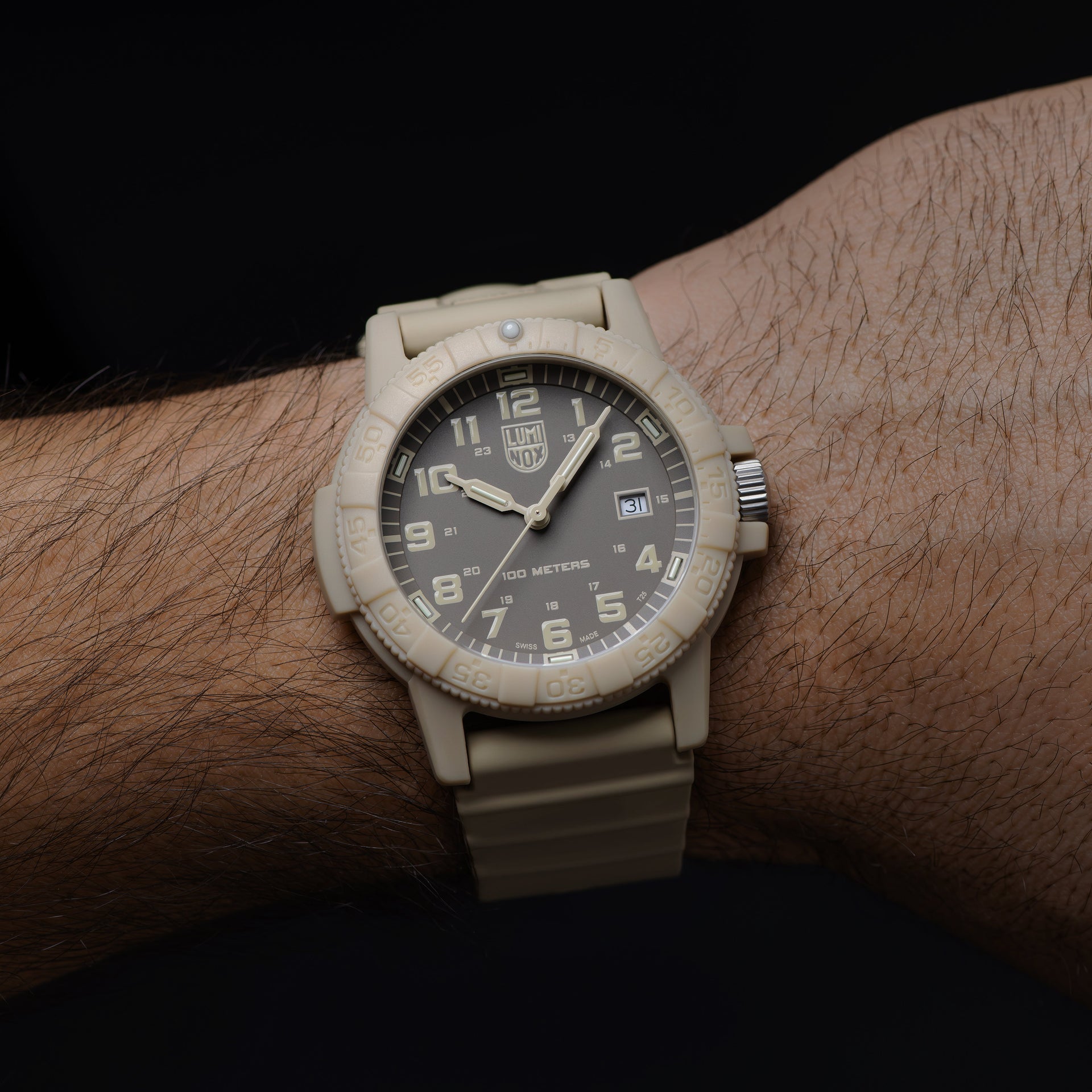 Leatherback SEA Turtle Giant, 44MM - Brown/Sand Dial