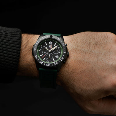Pacific Diver Chronograph, 44MM - Black/Green Dial
