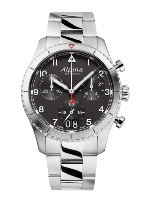 Alpina Startimer Pilot Big Date Chronograph Quartz (Black Dial / 41mm)