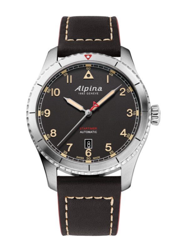 Alpina Startimer Pilot Automatic (Black Aged Dial / 41mm)