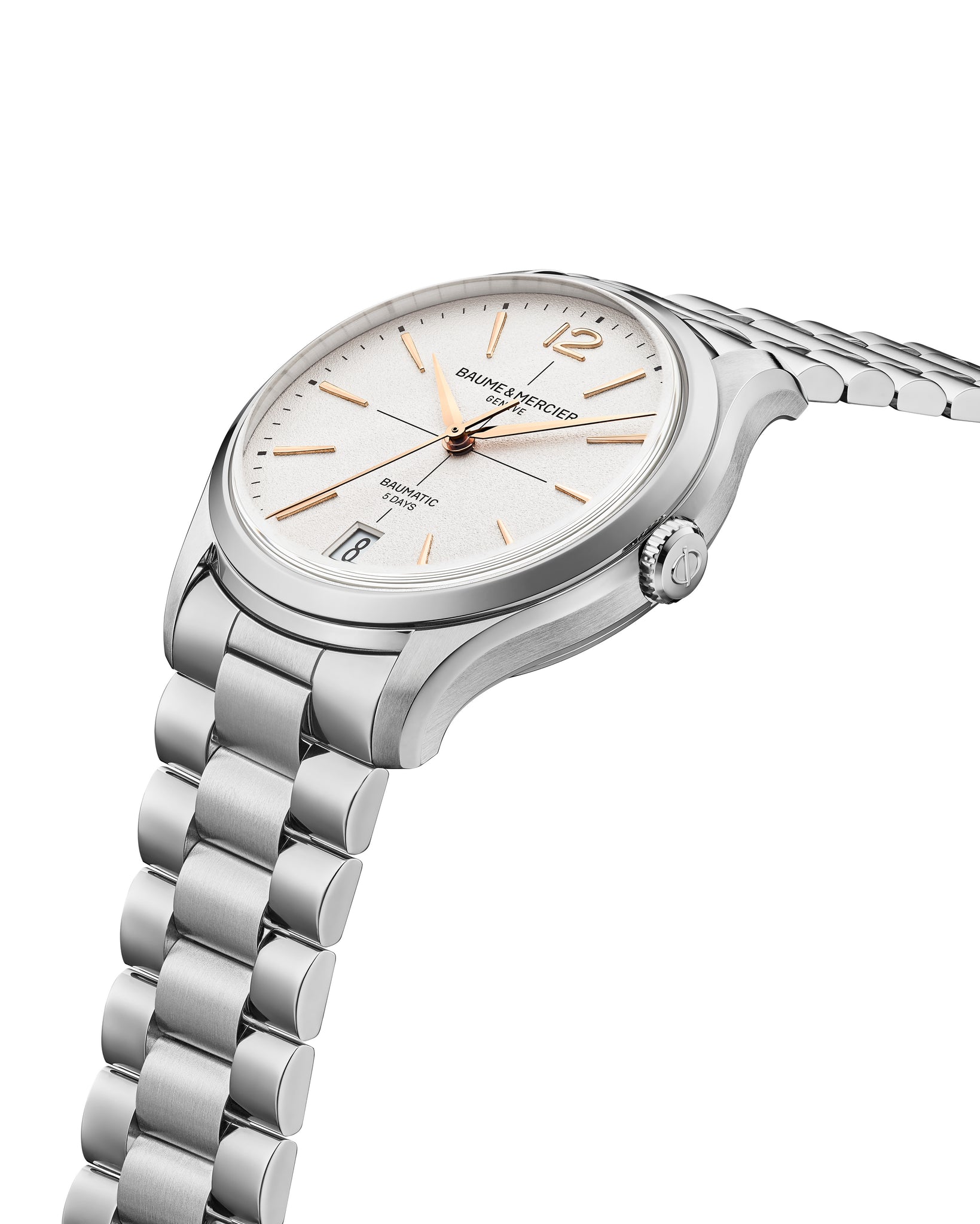 Baume Et Mercier Clifton Baumatic Automatic (White Dial / 39mm)