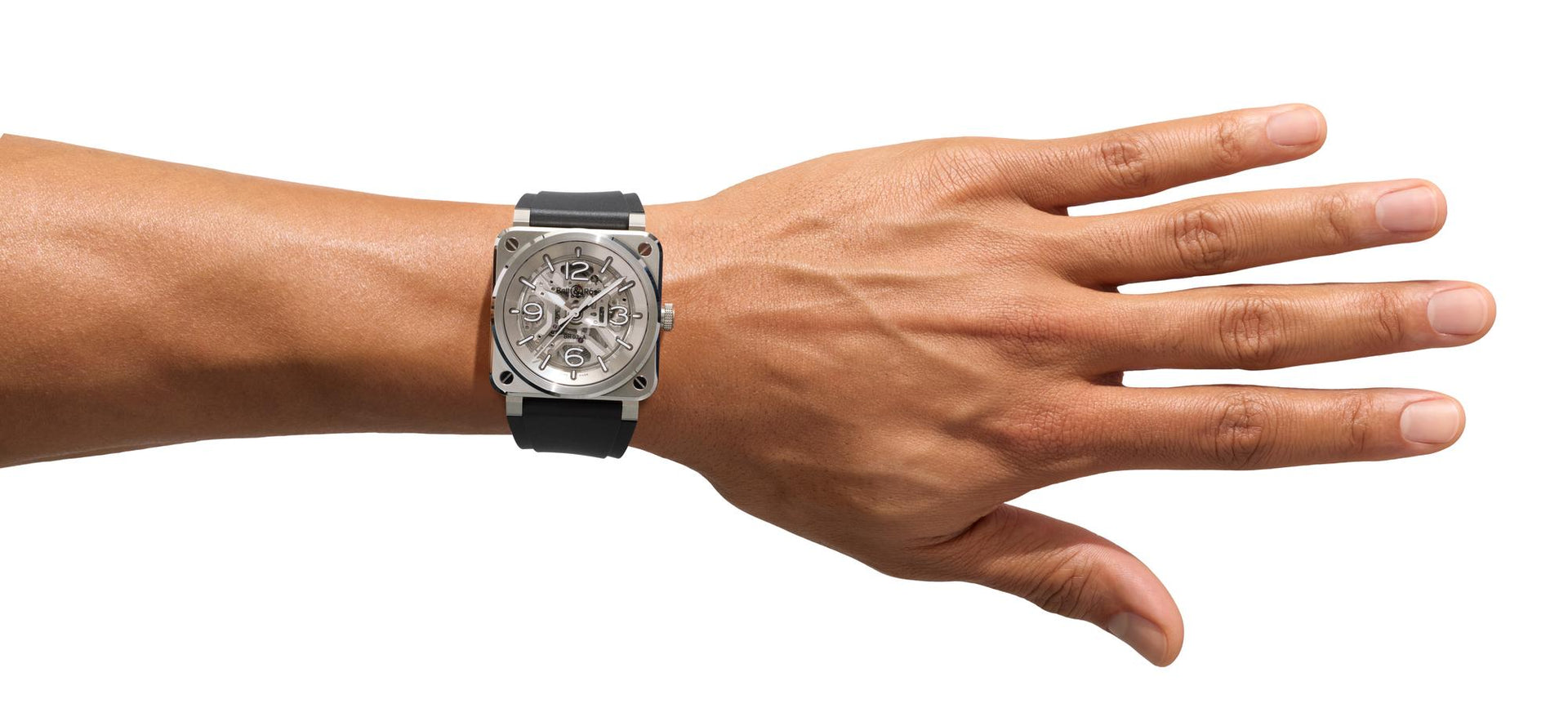 Bell & Ross BR 03 Skeleton Steel Automatic BR03A-BL-SKST/SRB (Silver Dial / 41mm)