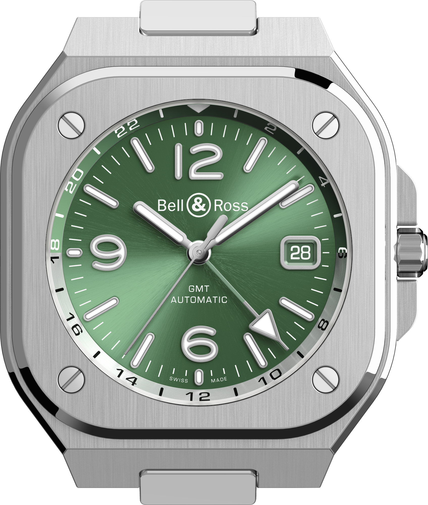 Bell & Ross BR 05 GMT Green Steel Automatic BR05G-GN-ST (Green Dial / 41mm)