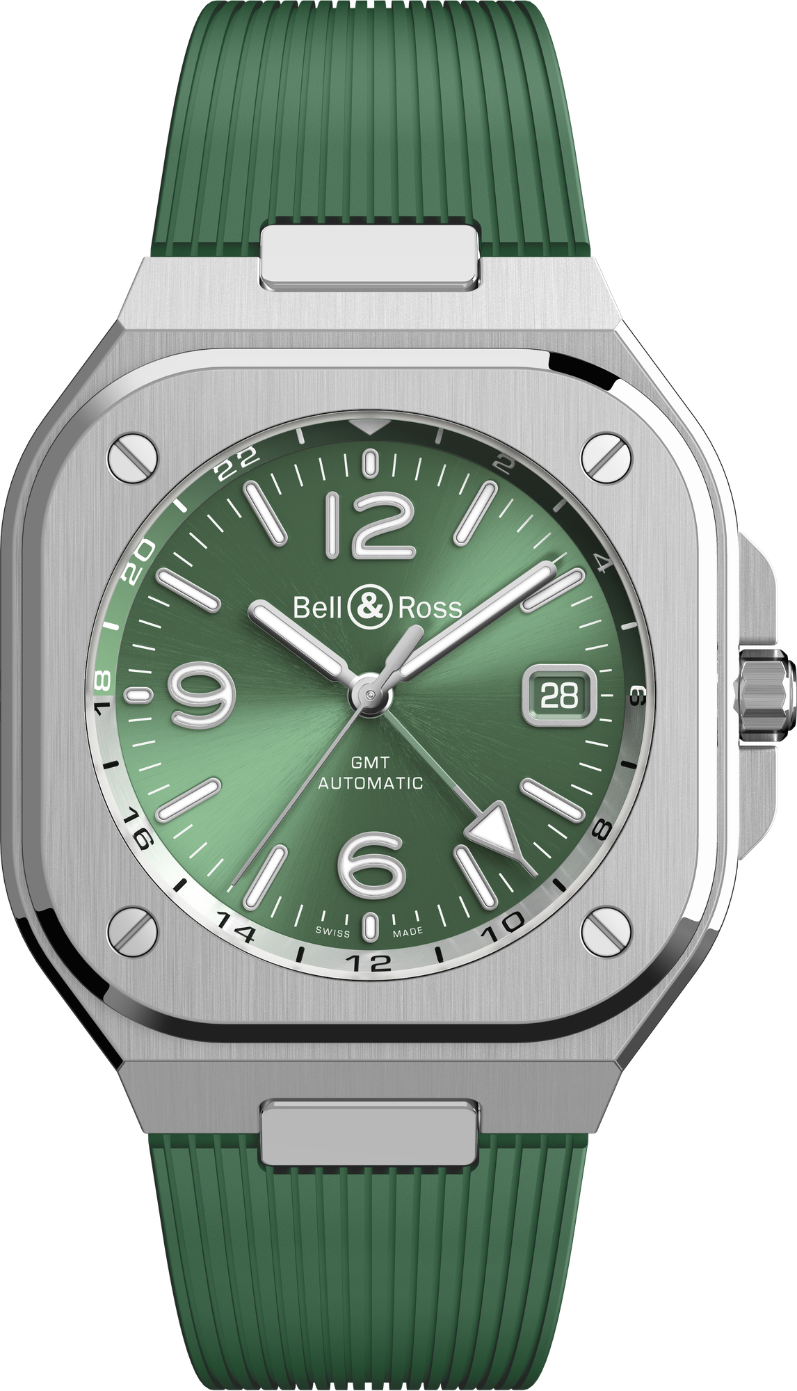 Bell & Ross BR 05 GMT Green Steel Automatic BR05G-GN-ST (Green Dial / 41mm)