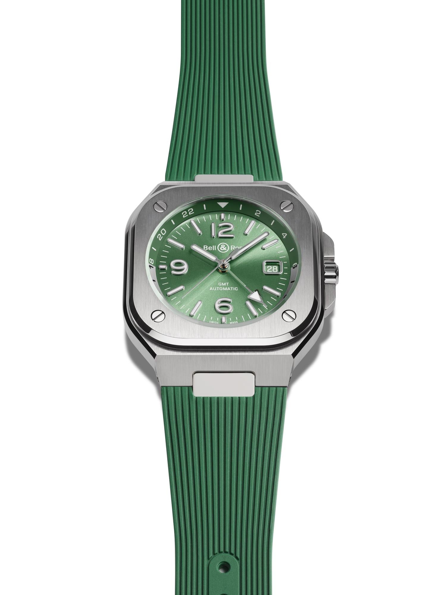 Bell & Ross BR 05 GMT Green Steel Automatic BR05G-GN-ST (Green Dial / 41mm)