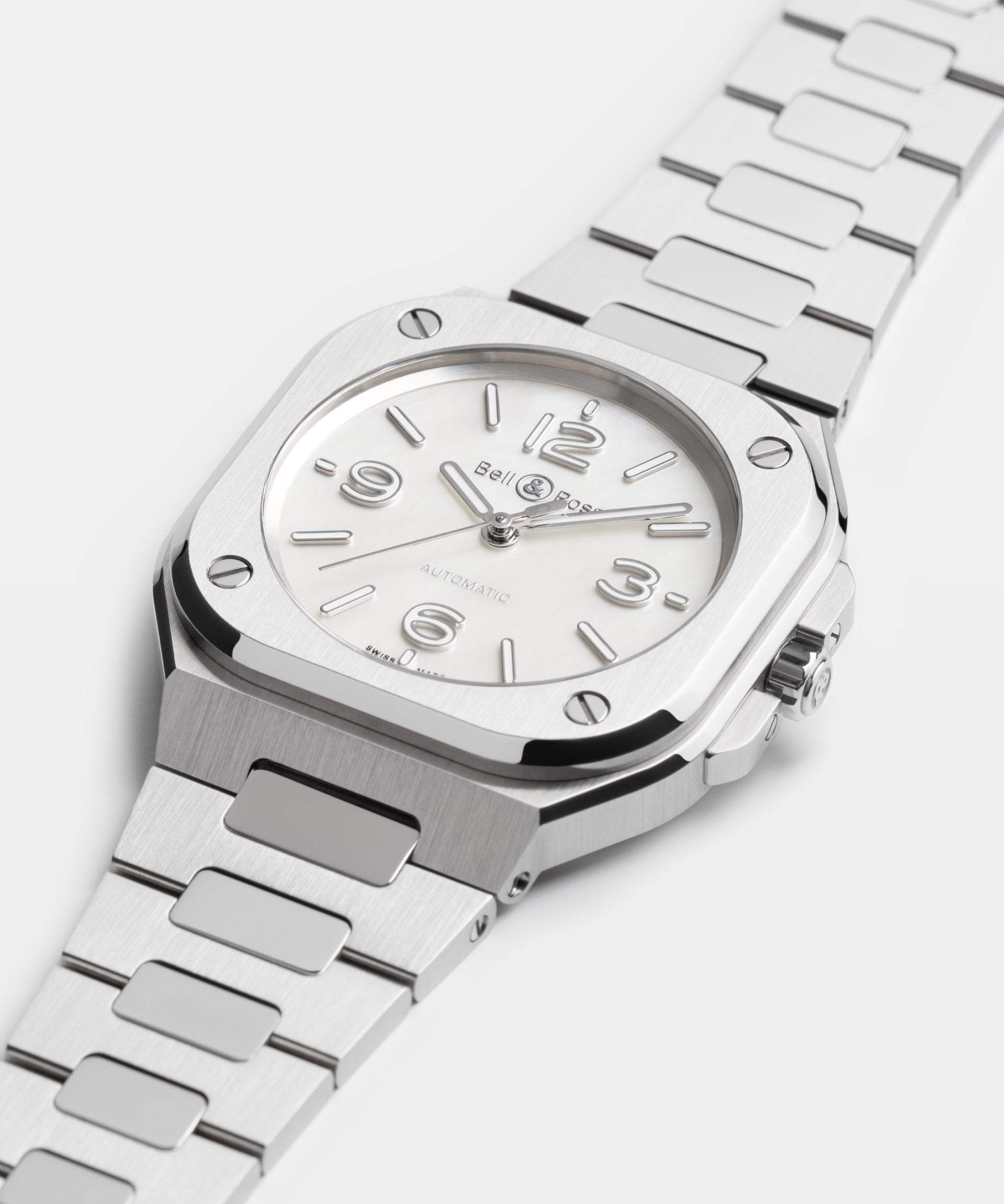 Bell & Ross BR 05 36MM Mother Of Pearl Automatic BR05A-S-MP-ST/SST (White Dial / 36mm)