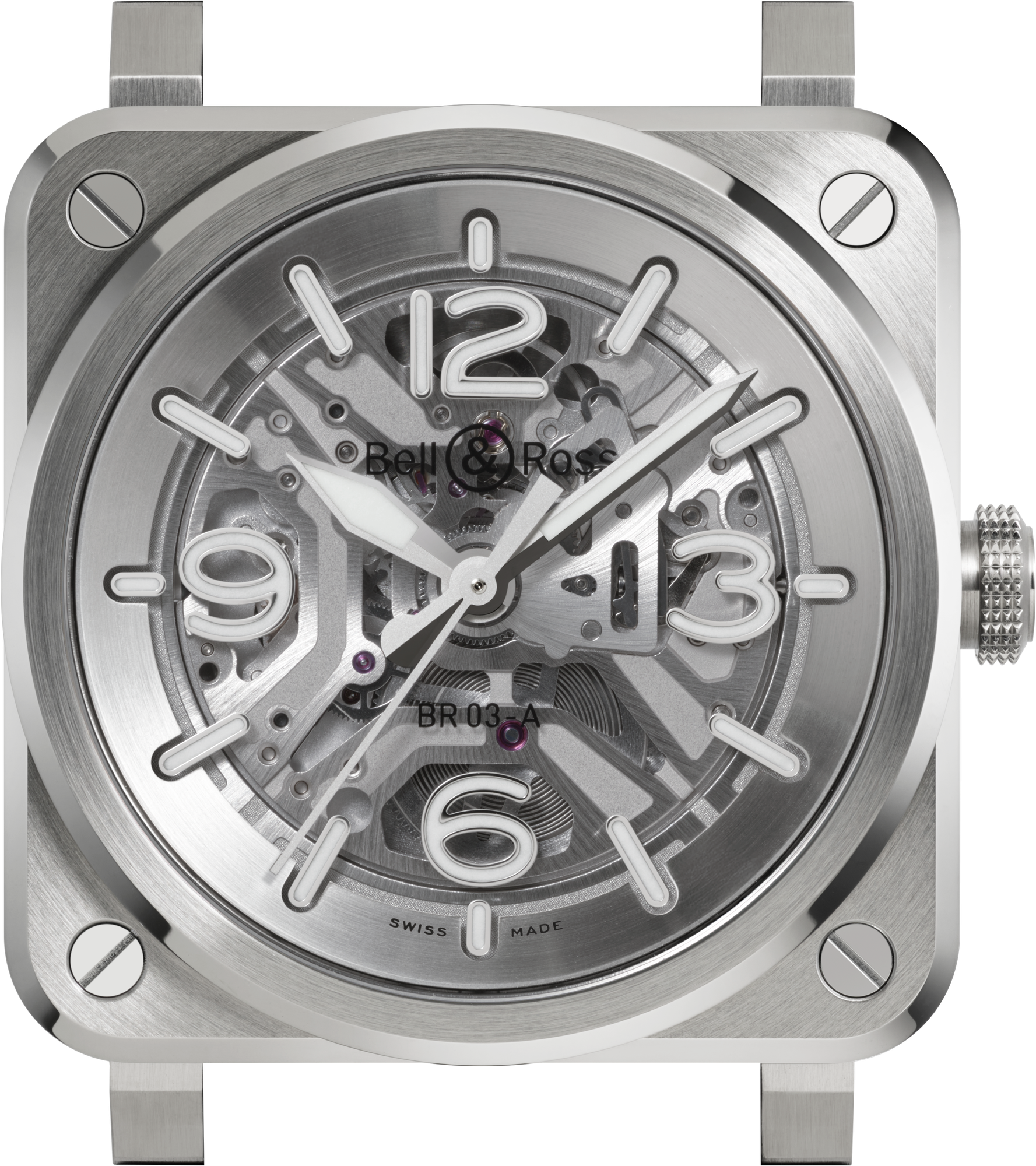 Bell & Ross BR 03 Skeleton Steel Automatic BR03A-BL-SKST/SRB (Silver Dial / 41mm)