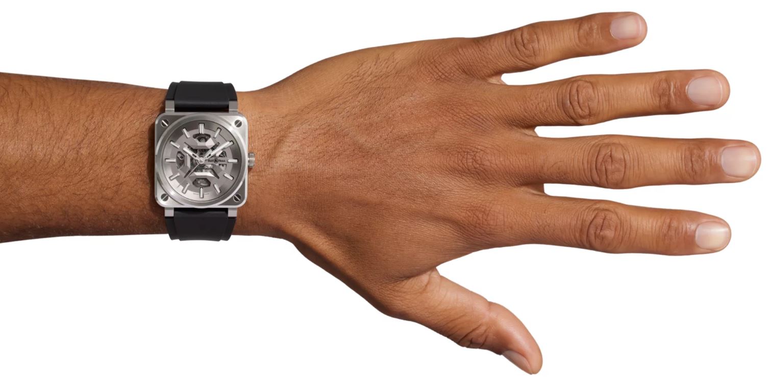 Bell & Ross BR 03 Skeleton Grey Steel Limited Edition Automatic BR03A-GR-SKST/SRB (Silver Dial / 41mm)