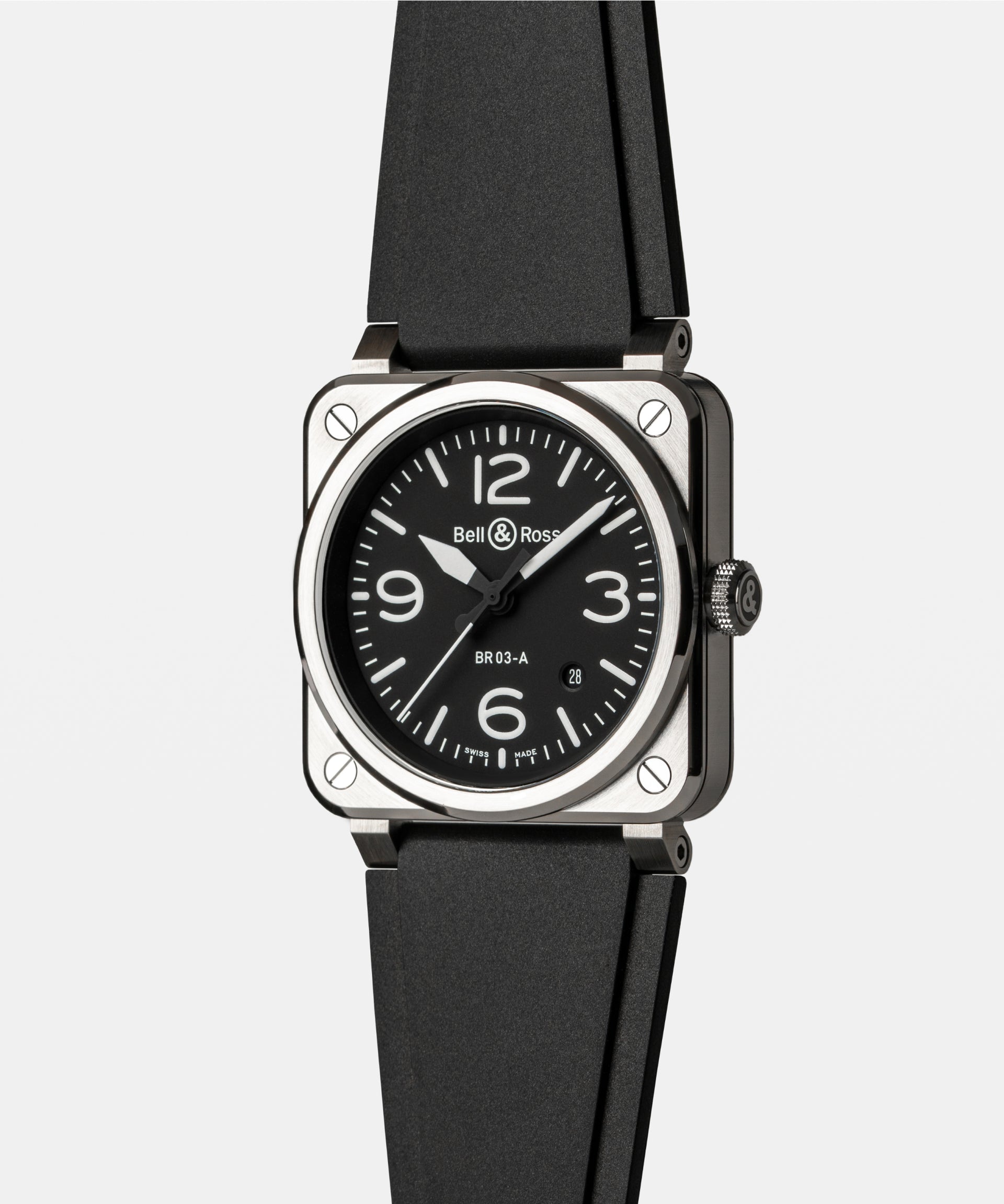 Bell & Ross BR 03 Black Steel Automatic BR03A-BL-ST/SRB (Black Dial / 41mm)