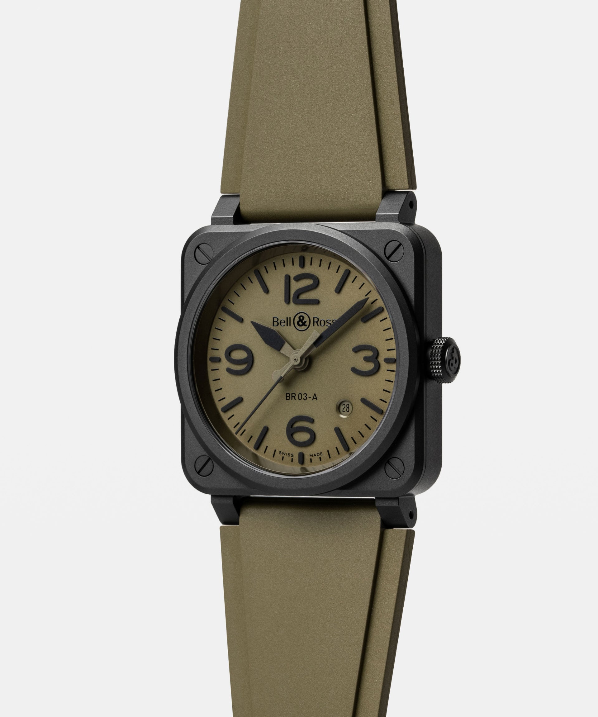 Bell & Ross BR 03 Military Ceramic Automatic BR03A-MIL-CE/SRB (Green Dial / 41mm)