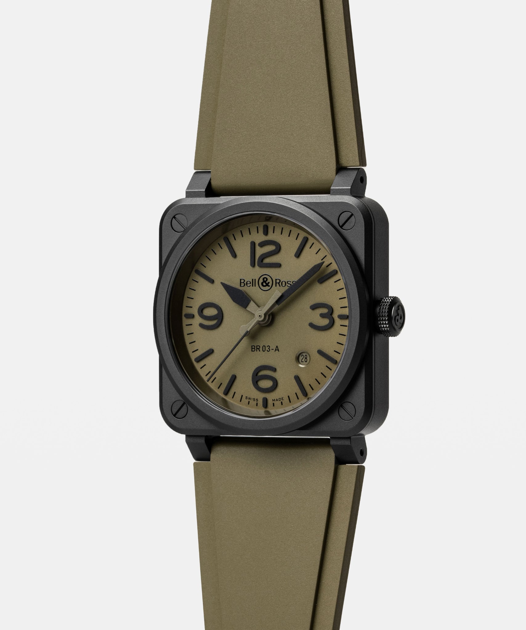 Bell & Ross BR 03 Military Ceramic Automatic (Green Dial / 41mm)