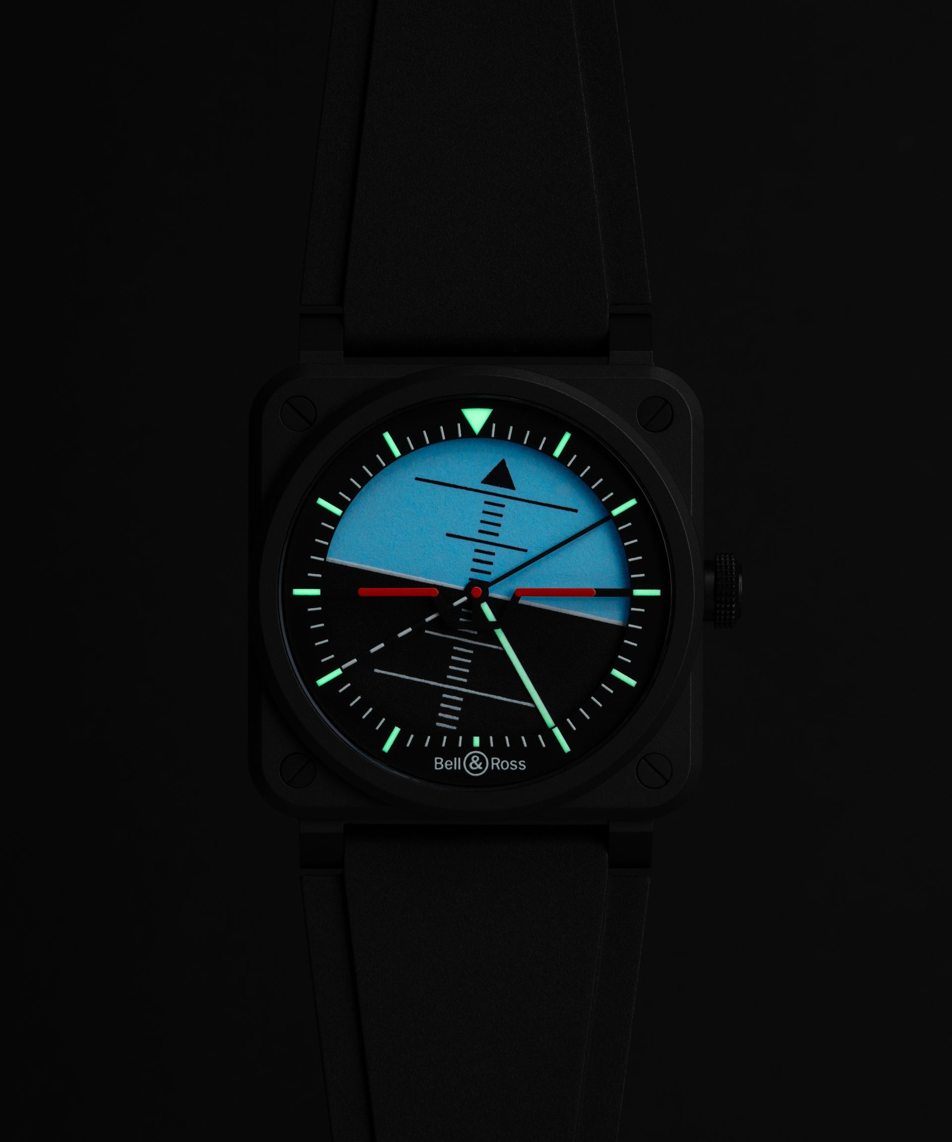 Bell & Ross BR 03 Horizon Limited Edition Automatic BR03A-HRZ-CE/SRB (Black/Turquoise Dial / 41mm)