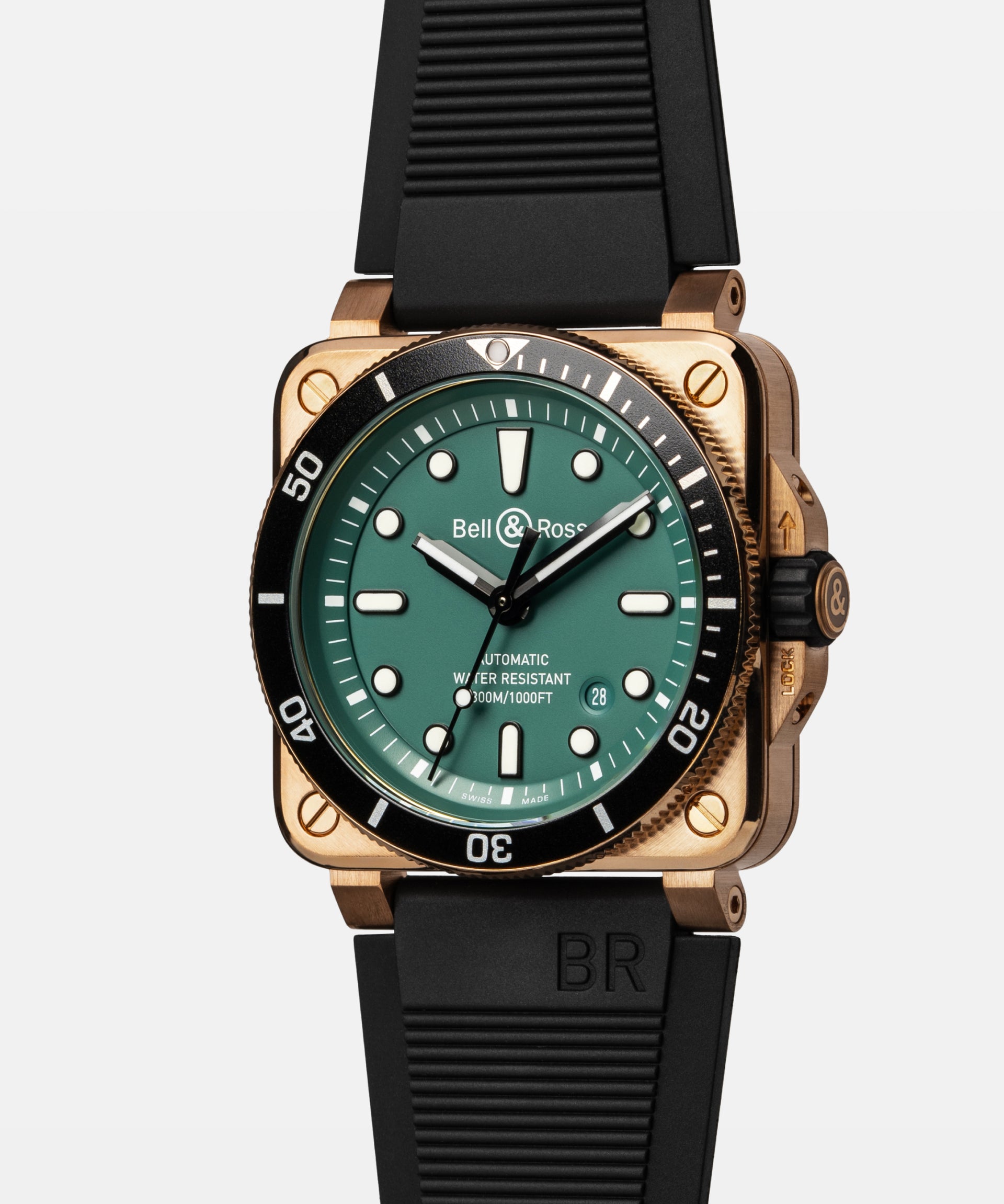 Bell & Ross BR 03-92 Diver Black & Green Bronze Automatic BR0392-D-LT-BR/SRB (Green Dial / 42mm)