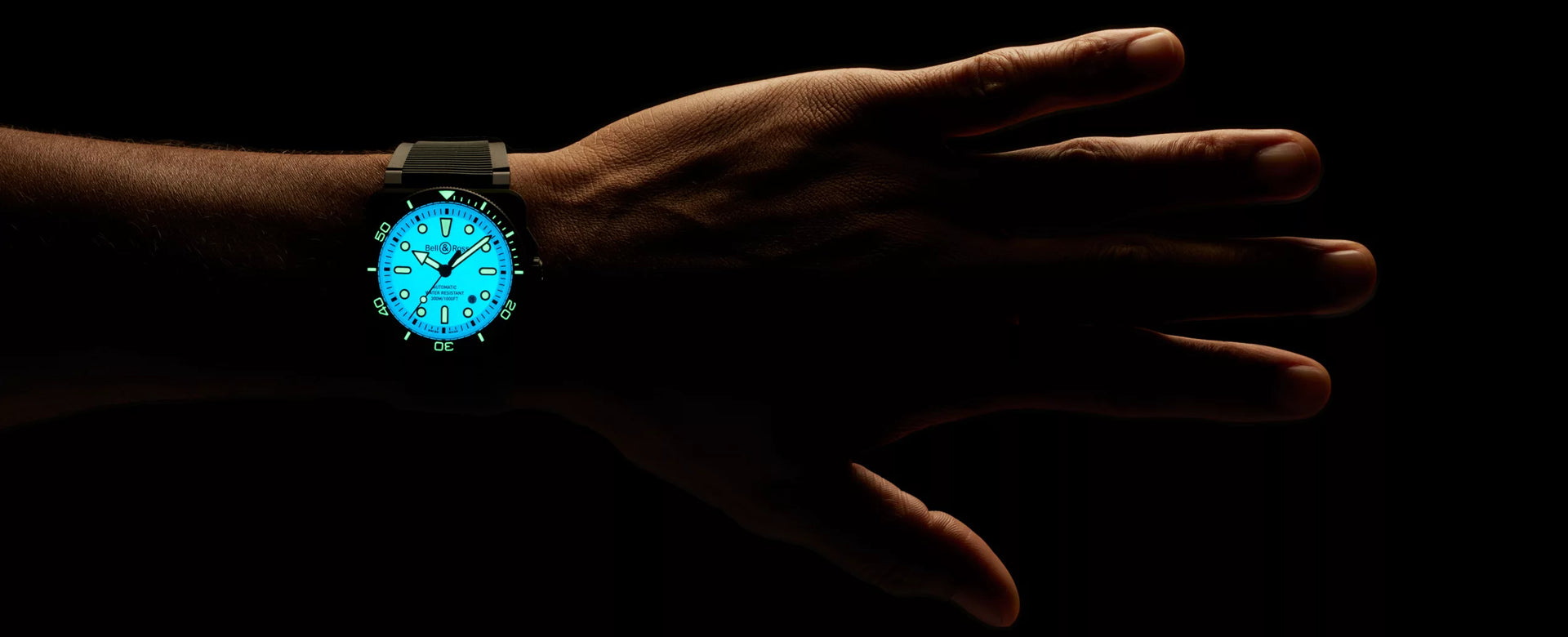 Bell & Ross BR 03 Diver Full Lum Ceramic Automatic BR0392-D-BL-CE/SRB (Light Blue Dial / 42mm)