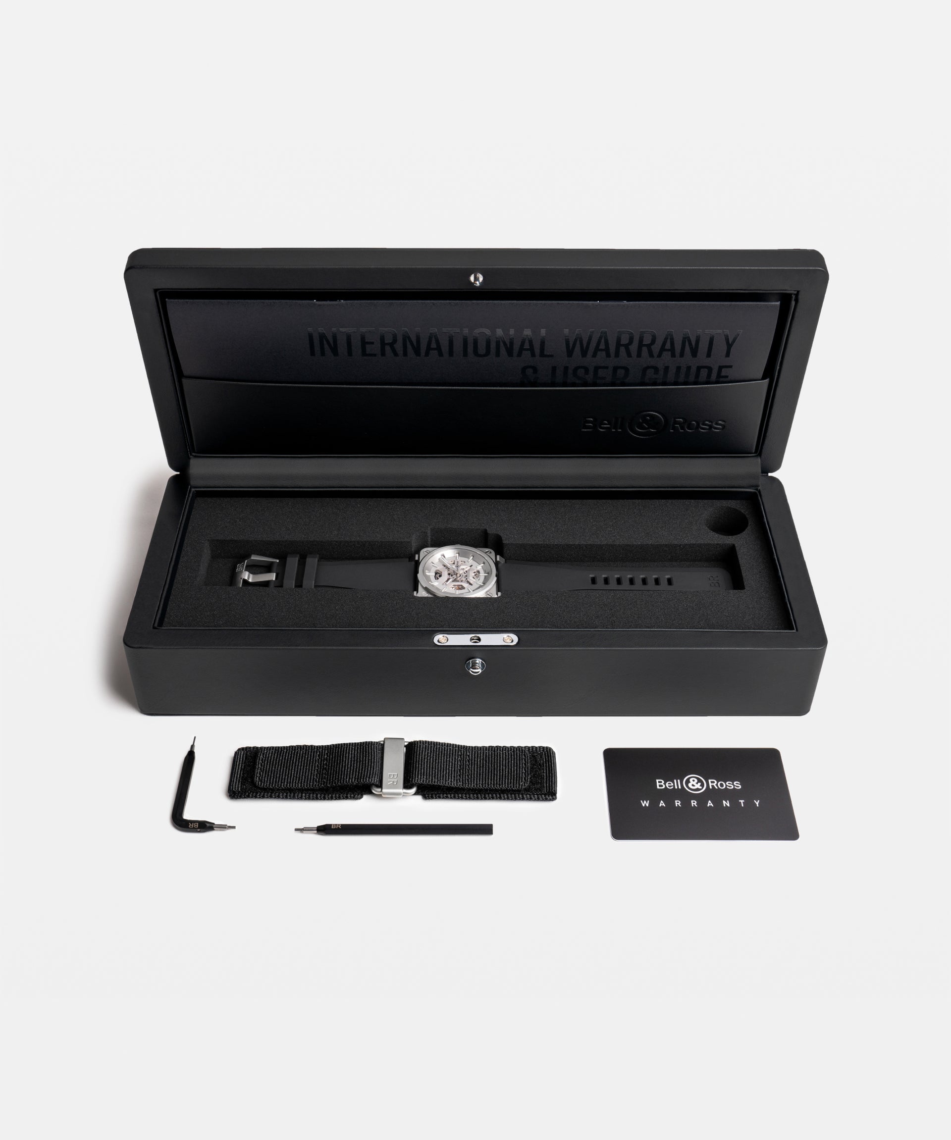 Bell & Ross BR 03 Skeleton Grey Steel Limited Edition Automatic BR03A-GR-SKST/SRB (Silver Dial / 41mm)
