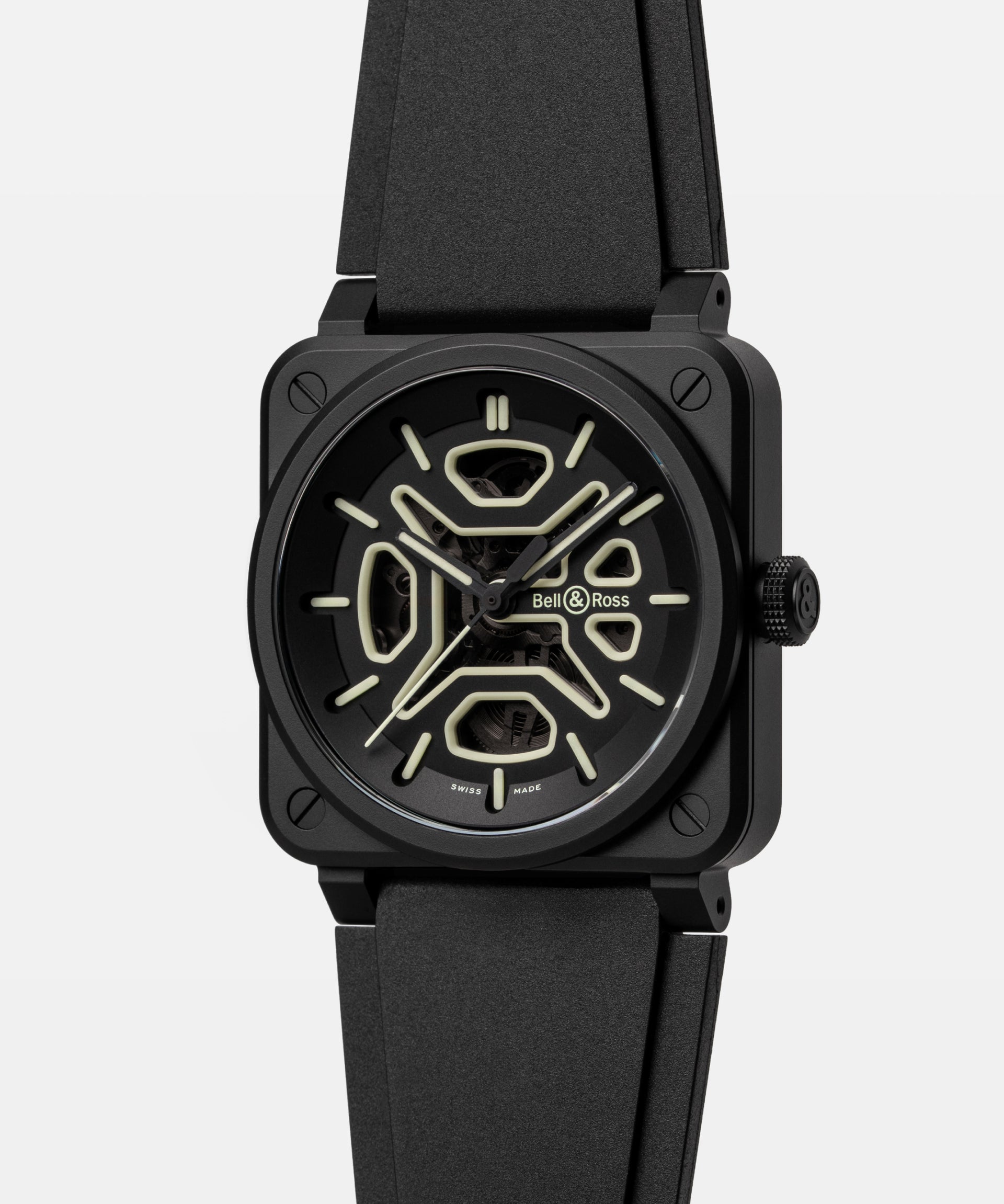 Bell & Ross BR 03 Skeleton Lum Ceramic Limited Edition Automatic BR03A-LM-SKCE/SRB (Black Dial / 41mm)
