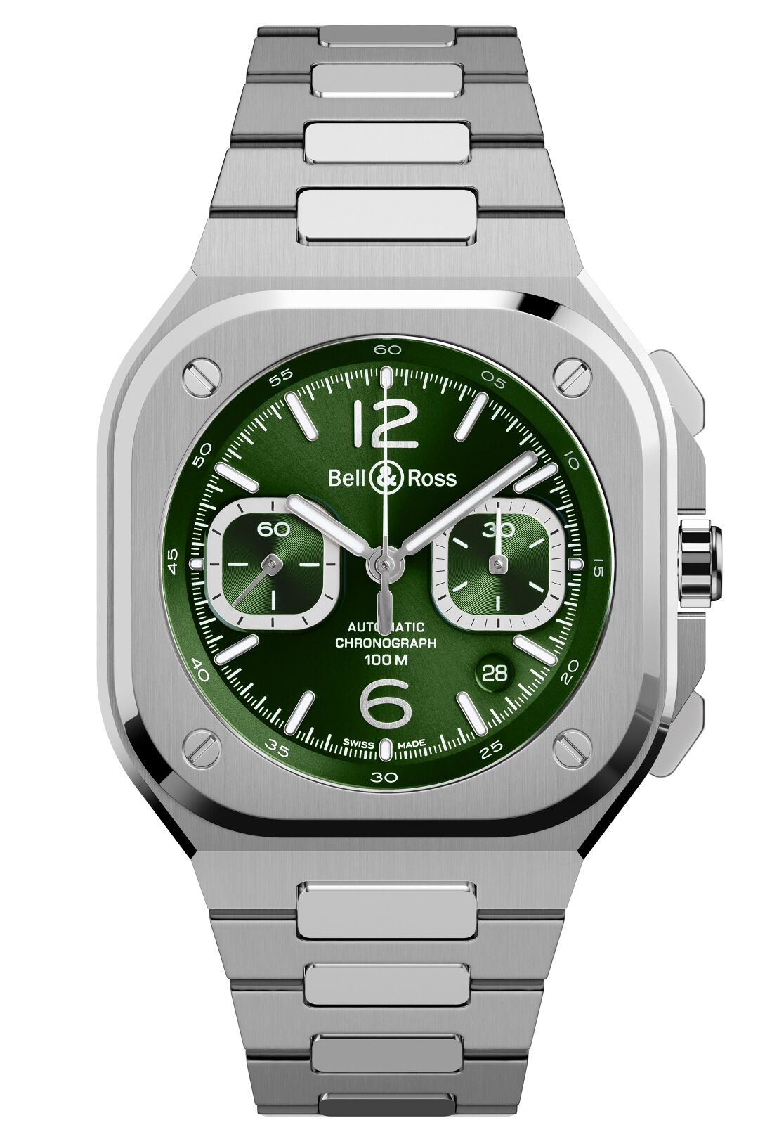 Bell Ross BR 05 Chrono Green Steel Automatic Chronograph Green