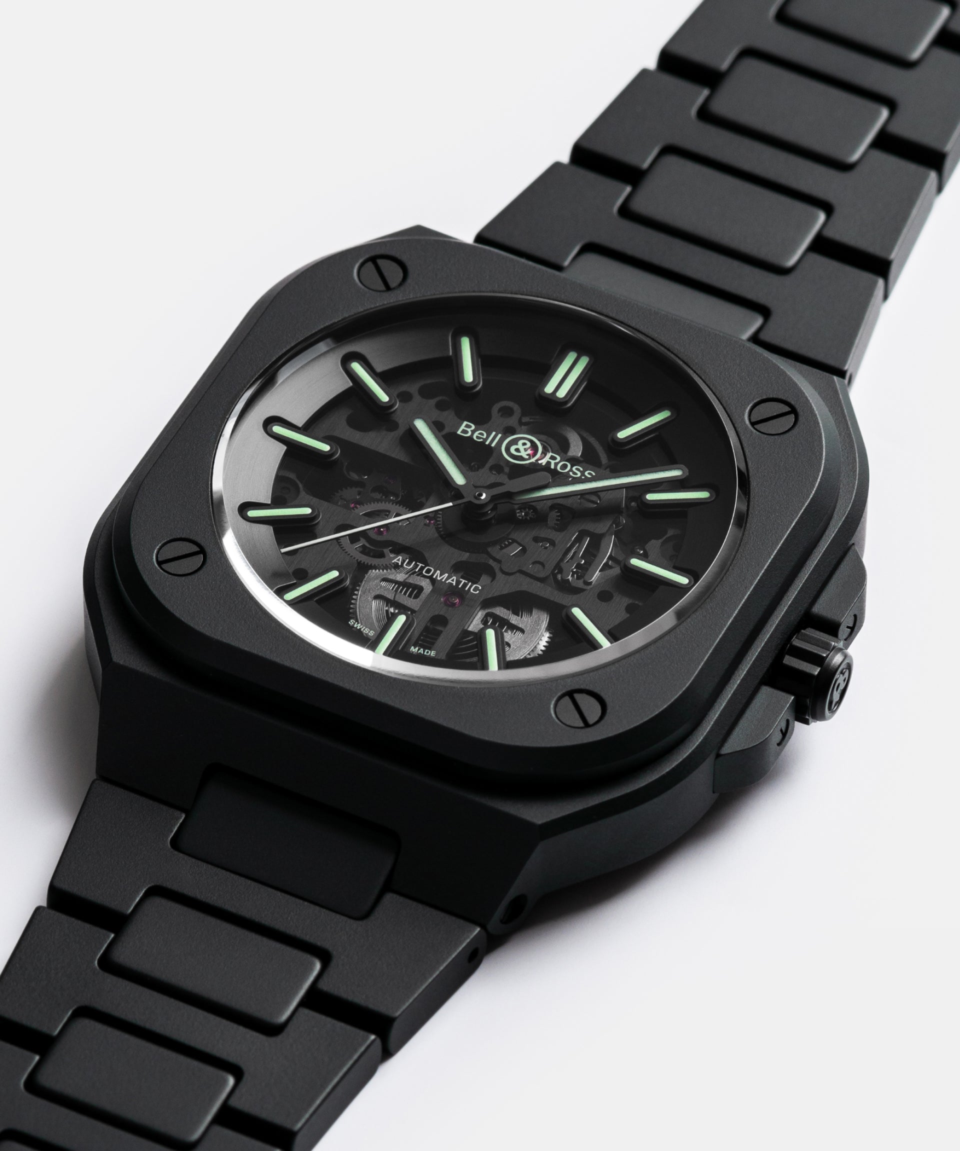 Bell & Ross BR 05 Skeleton Black Lum Ceramic Limited Edition Automatic BR05A-BLM-SKCE/SCE (Black Dial / 41mm)