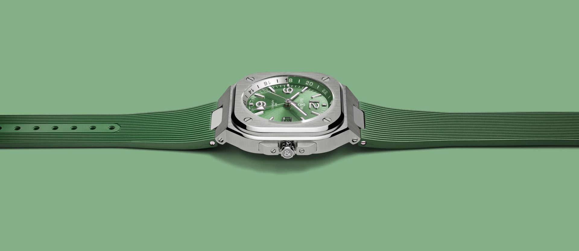 Bell & Ross BR 05 GMT Green Steel Automatic BR05G-GN-ST (Green Dial / 41mm)