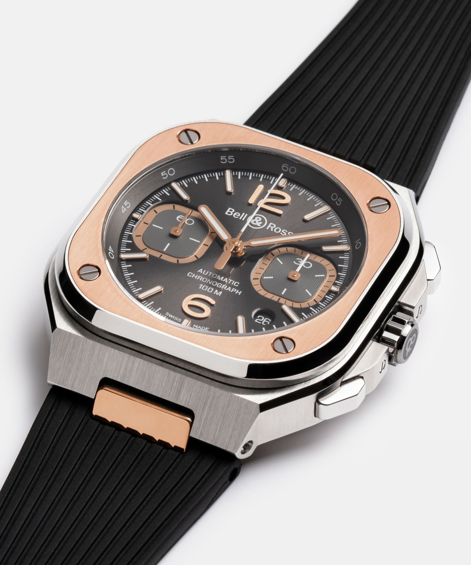 Bell & Ross BR 05 Grey Steel & Gold Automatic Chronograph BR05C-RTH-STPG (Grey Dial / 42mm)