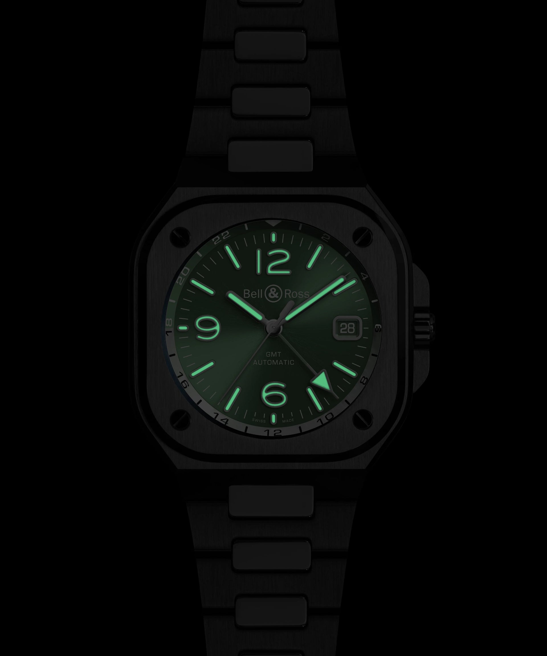 Bell & Ross BR 05 GMT Green Steel Automatic BR05G-GN-ST (Green Dial / 41mm)