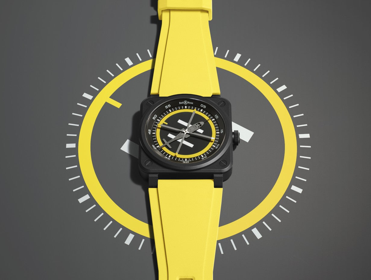 Bell & Ross BR 03 Helipad Limited Edition Automatic BR03A-HE-CE/SRB (Black Dial / 41mm)