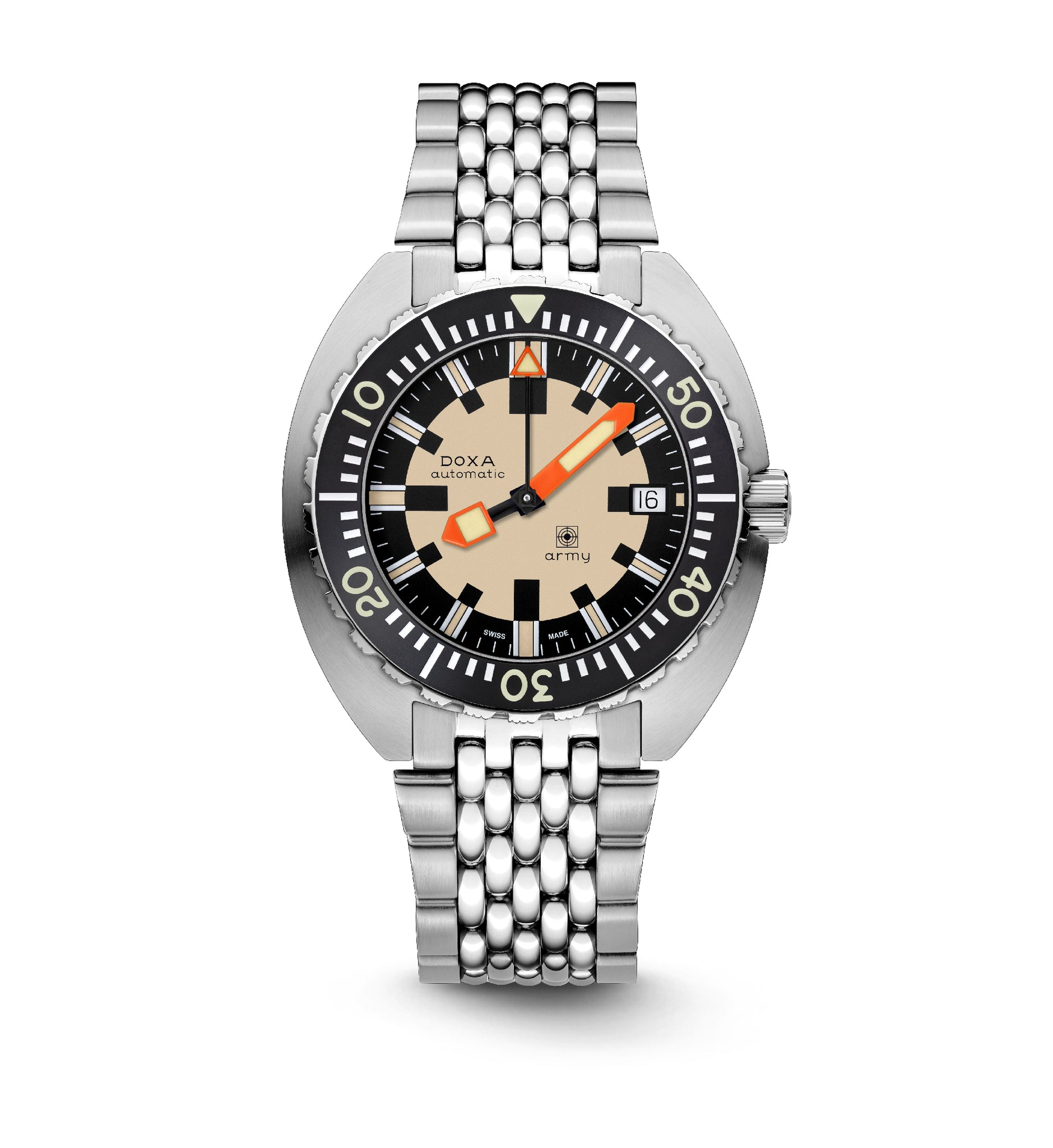 Doxa Army Stainless Steel Bezel Automatic (Beige Dial / 42.5mm)