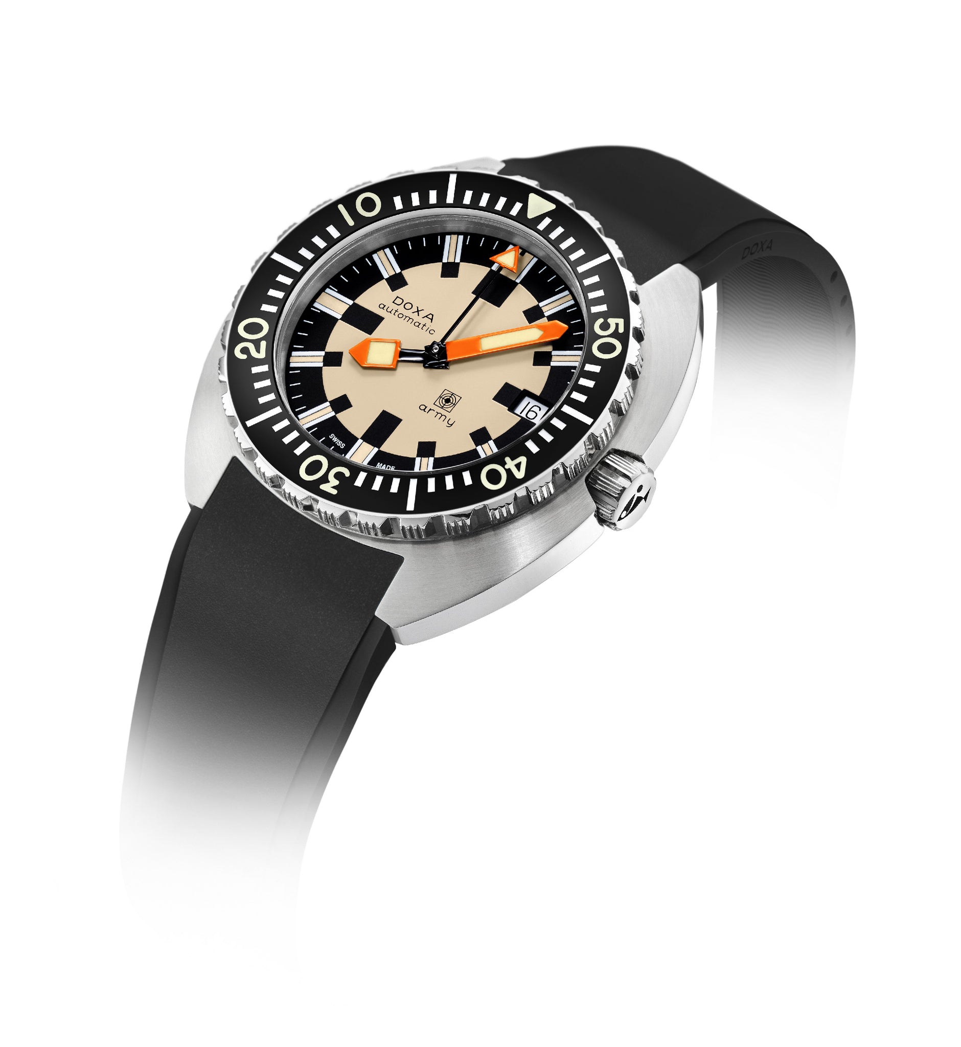 Doxa Army Stainless Steel Bezel Automatic (Beige Dial / 42.5mm)