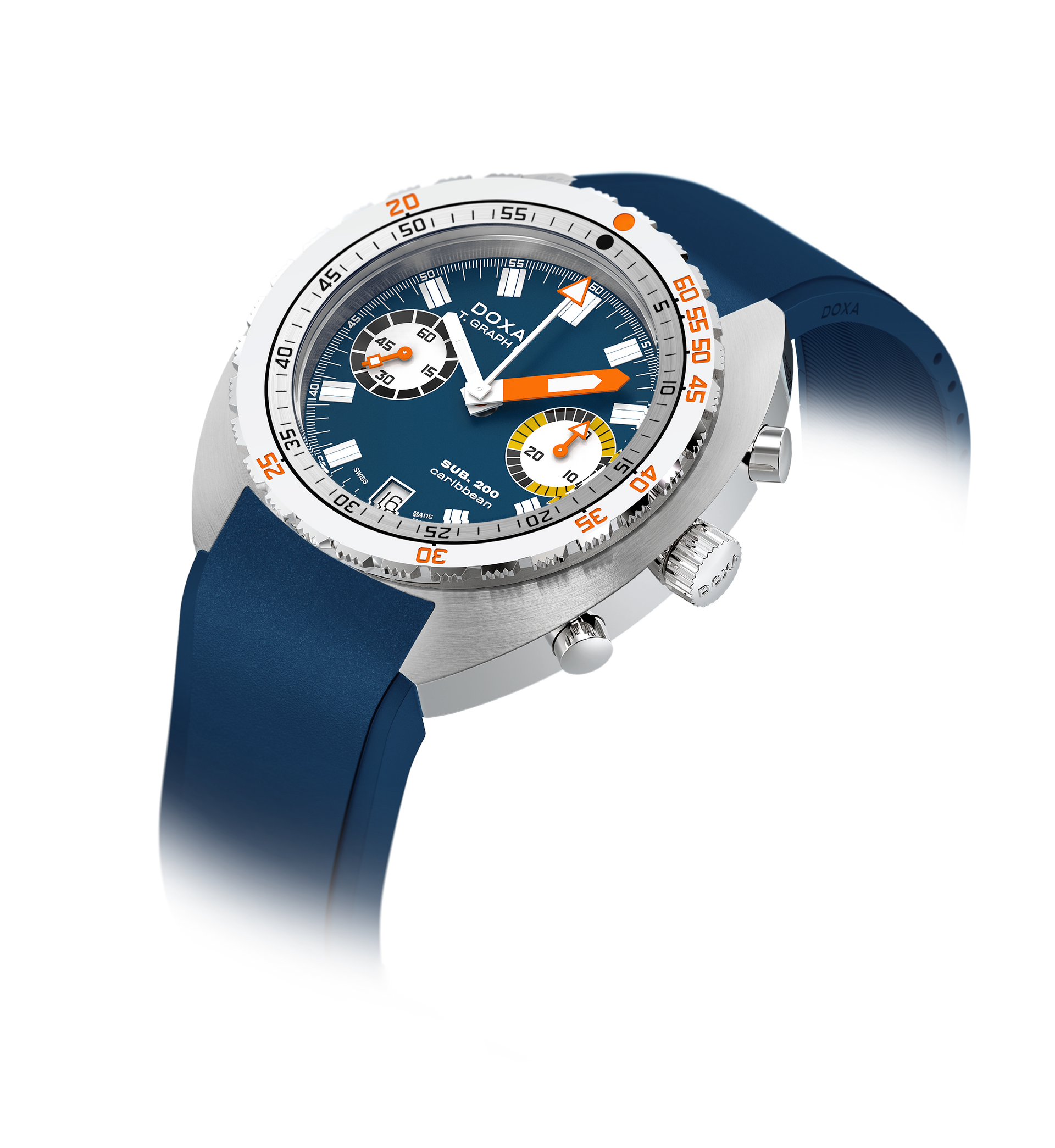 Doxa SUB 200 T.GRAPH II Caribbean Automatic Chronograph (Blue Dial / 42mm)