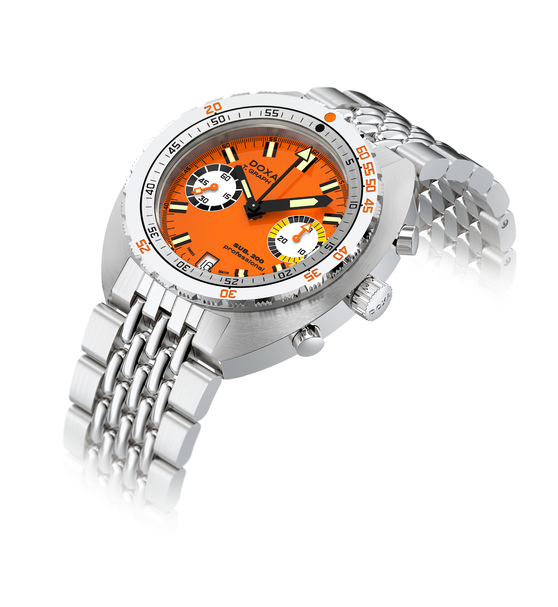 Doxa SUB 200 T.GRAPH II Professional Automatic Chronograph (Orange Dial / 42mm)