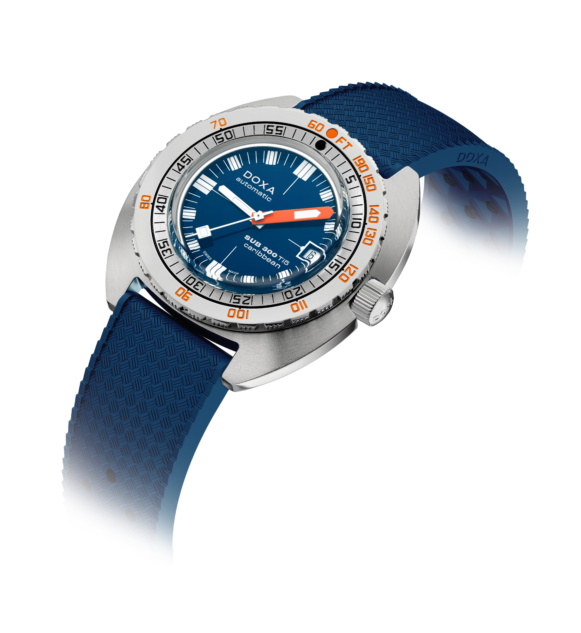 Doxa SUB 300 Ti5 Caribbean Automatic (Blue Dial / 42.5mm)