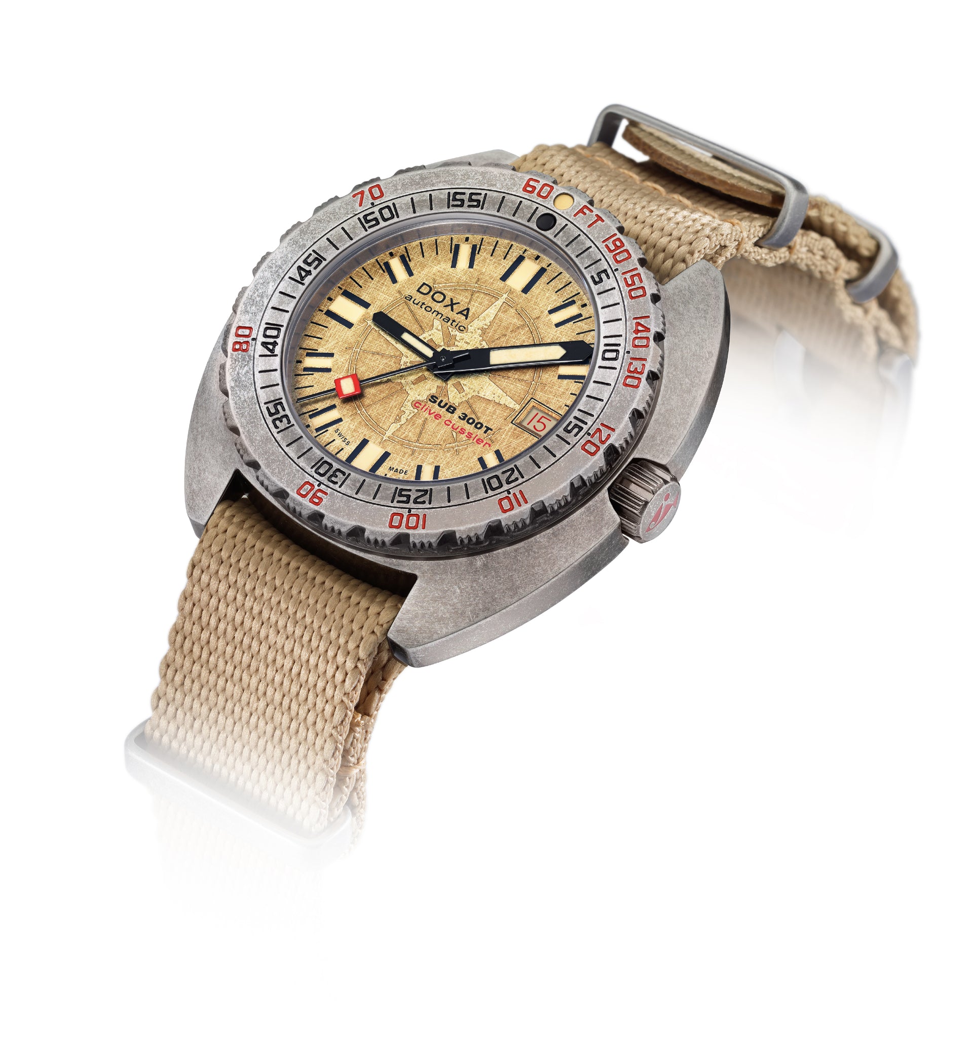 Doxa SUB 300T Clive Cussler Automatic (Beige Dial / 42.5mm)