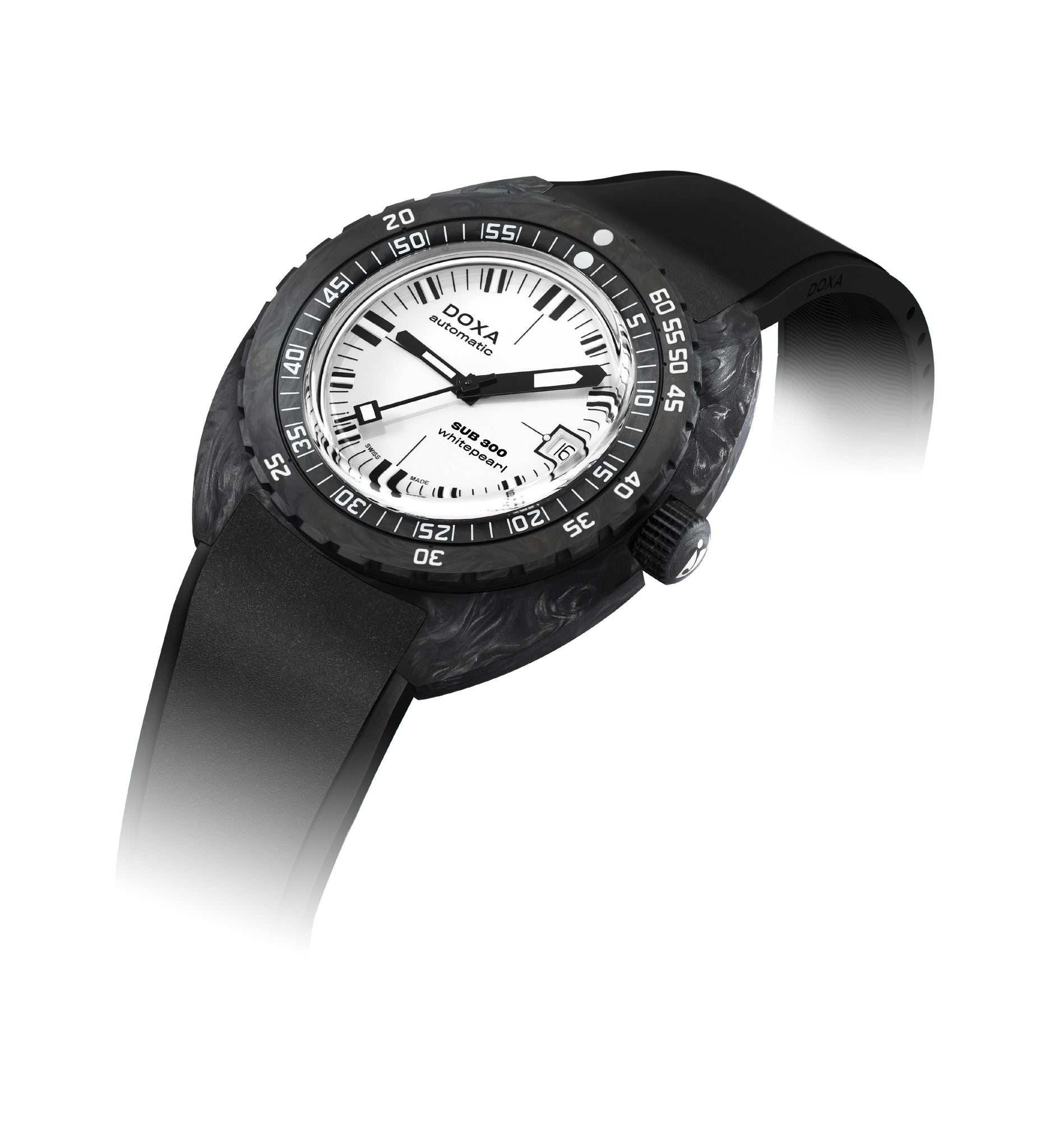Doxa SUB 300 Carbon Whitepearl Automatic (White Dial / 42.5mm)