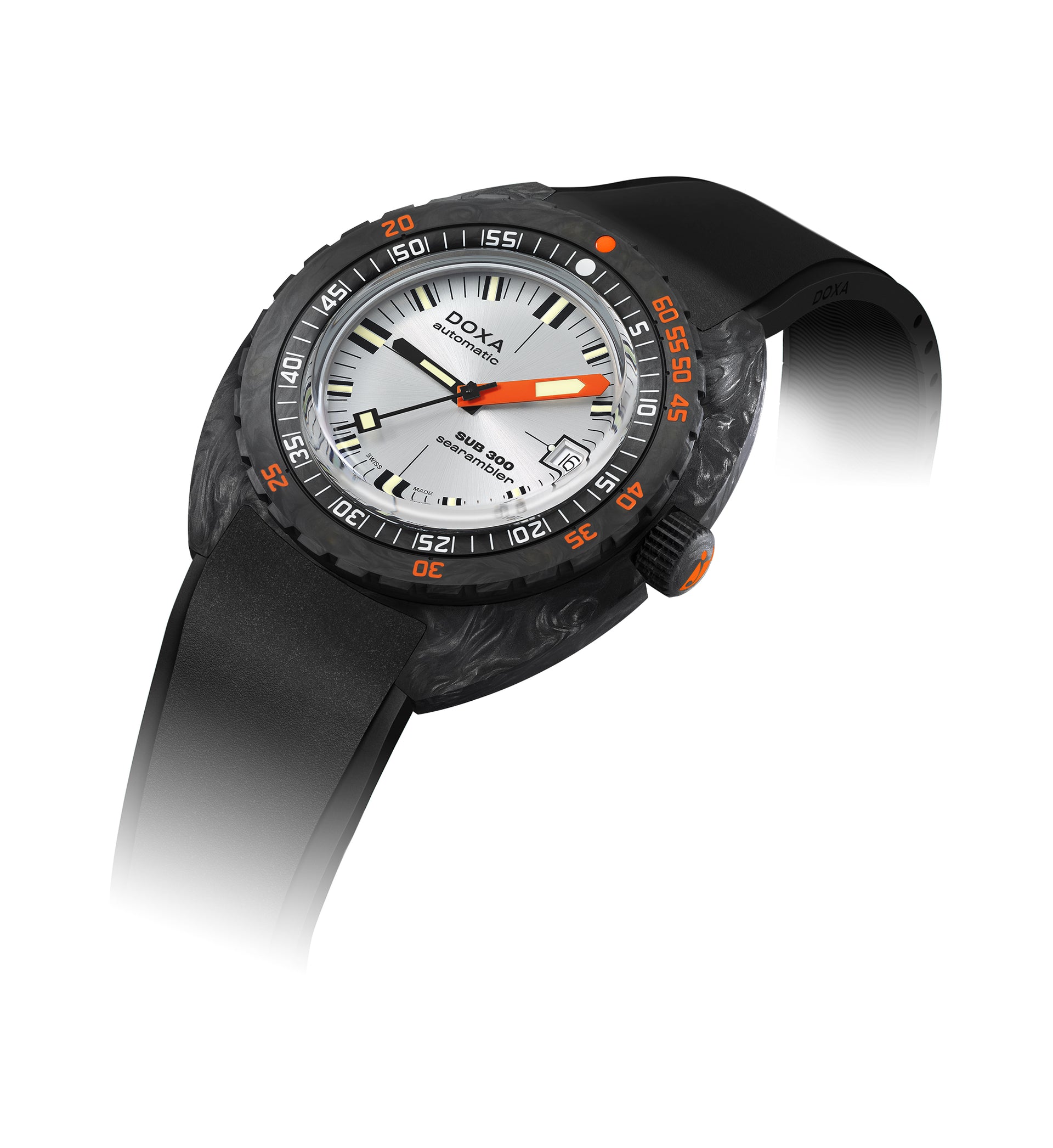 Doxa SUB 300 Carbon Searambler Automatic (Silver Dial / 42.5mm)